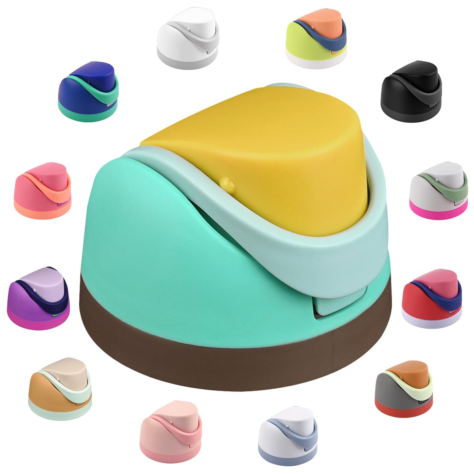 Moukiween Replacement Cap for Owala Freesip Bottle, One Button Water Bottle Top Lid Accessories Compatible with Owala Cup 16oz 24oz 32oz 40oz, BPA-Free, No Water Leakage, Dark Green