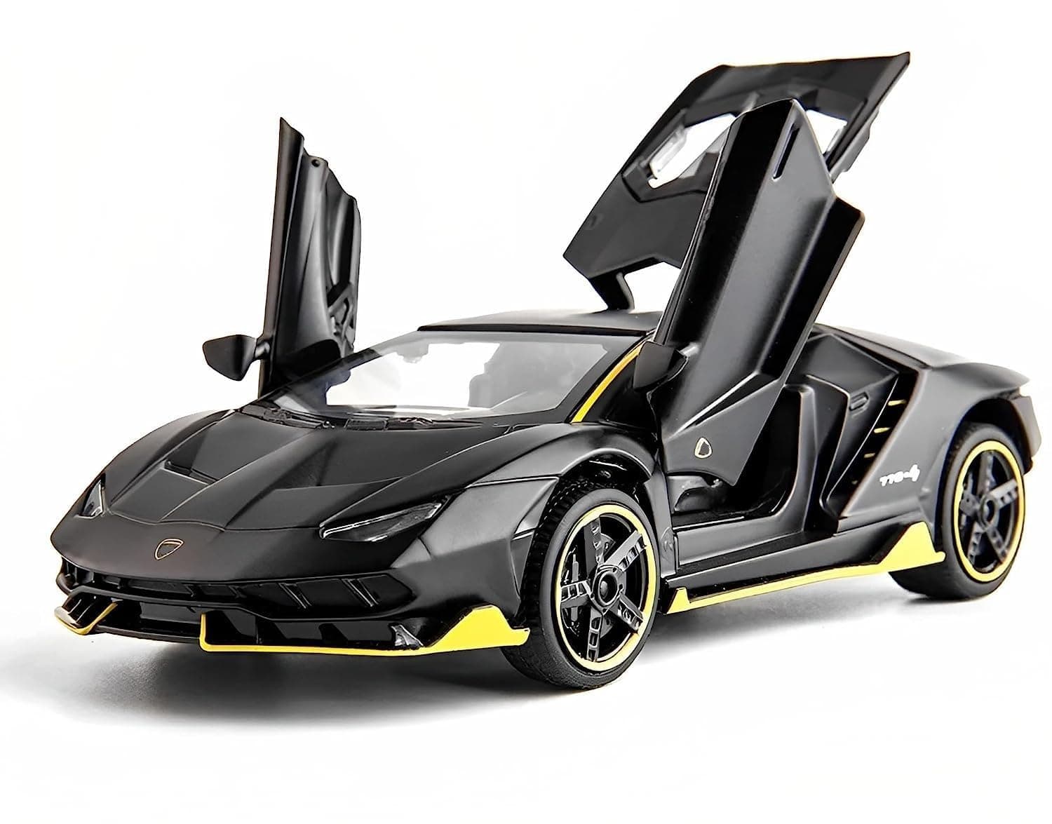 Die-cast Metal Lamborghini Toy Model Car Pull Back Super car with Openable Doors with Sound and Light for Birthdays Gift Party Decorations Great for Kids Boys Girls and Adults.