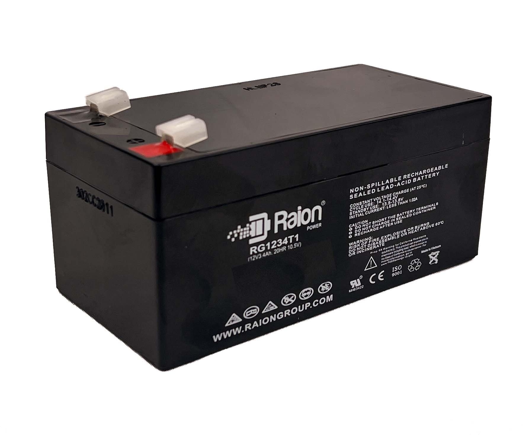 Raion Power 12V 3.4Ah Compatible Replacement Battery for Voltmax VX-1232