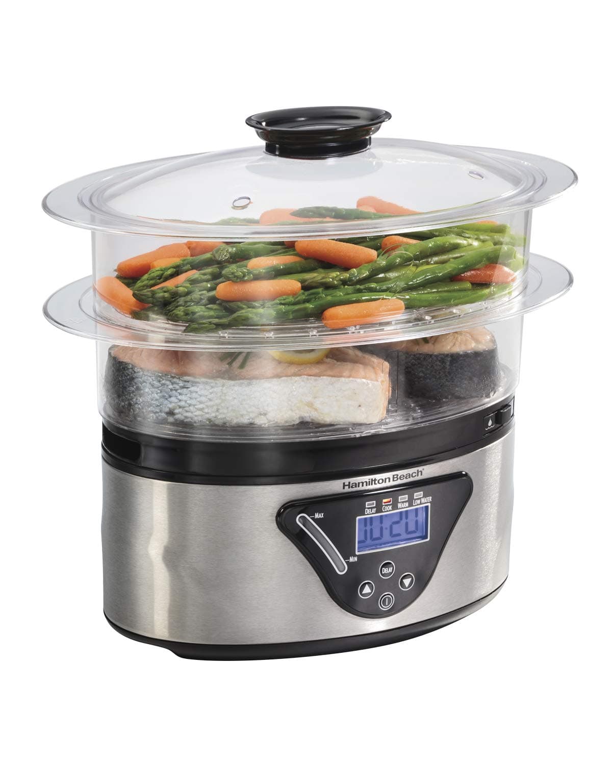 Hamilton Beach 37530C Digital Steamer, 5.5 quart, Multicolor