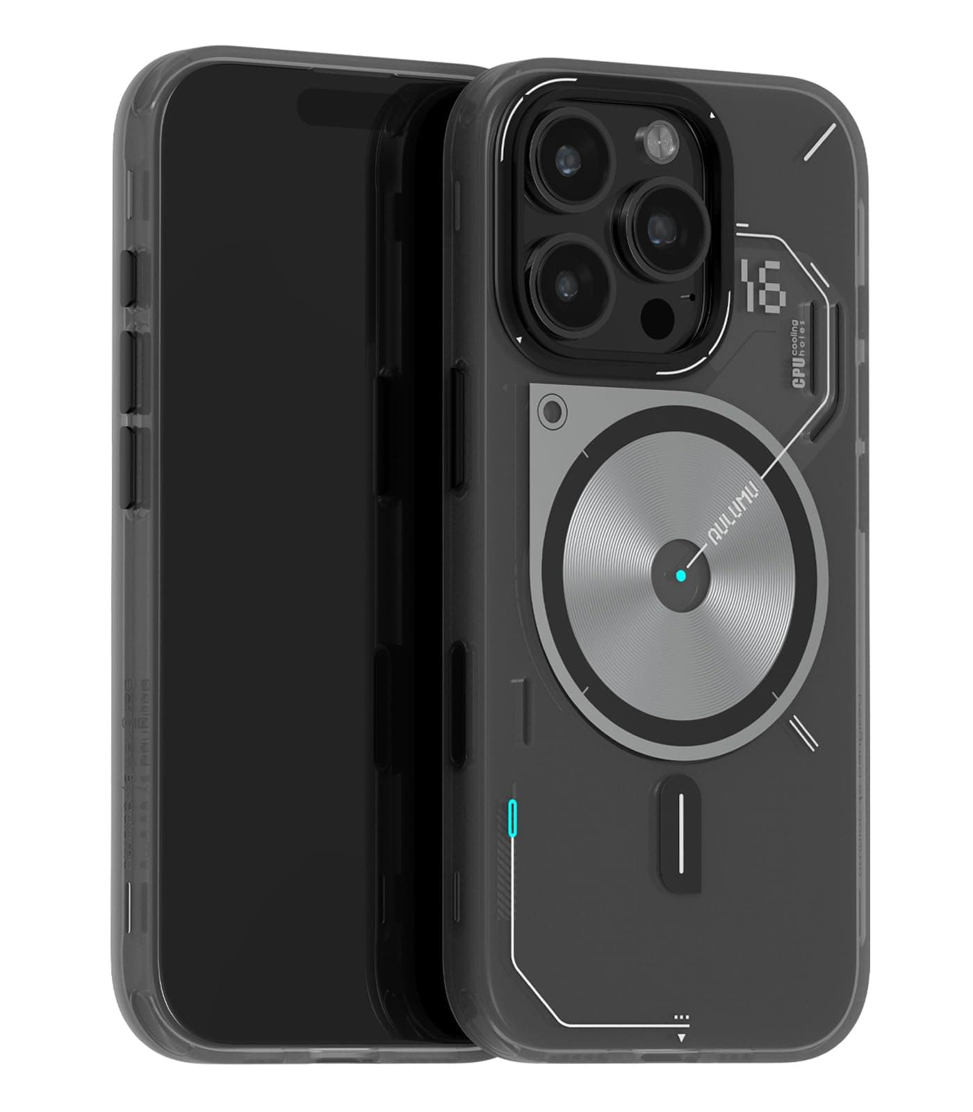 A16 for iPhone 16 Pro Magnetic Thermal Case | Updated Camera Control | IMD Technology | Compatible with Magsafe | Complete Wrap-Around | Touch Translucent Gray