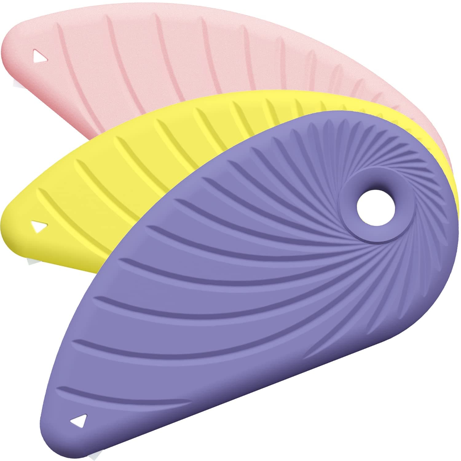 Ceramic Blade Safety Cutter, Mini Box Cutter Fits Keychain, Package Opener & Coupon Cutter Built-in magnetic (3 Pack-B)