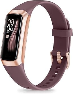 Fitness Tracker with Step Counter/Calories/Stopwatch, Activity Tracker, Health Tracker with Heart Rate Monitor, Sleep Tracker,1.10''AMOLED Touch Color Screen, Pedometer Watch for Women Men