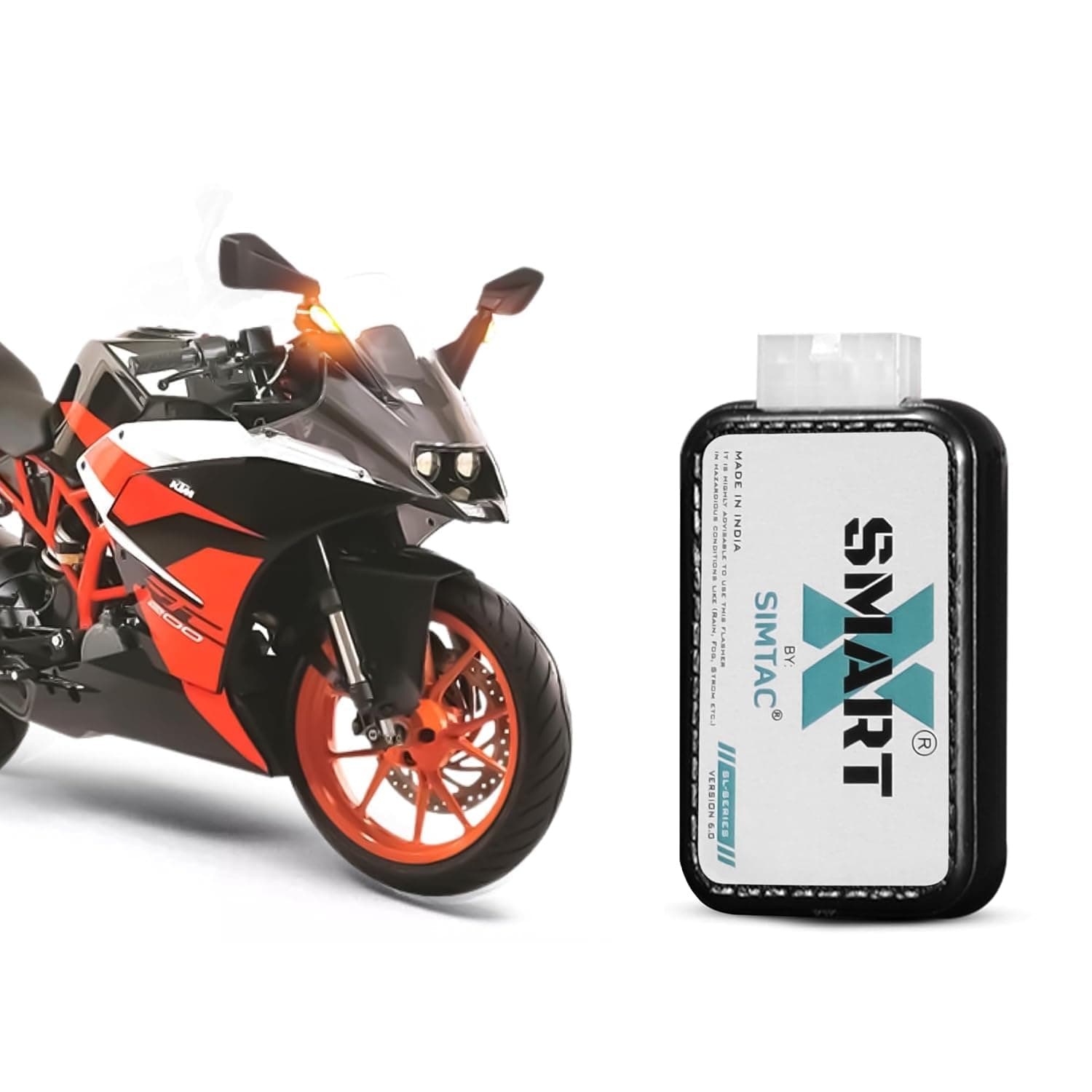 SIMTAC Plug And Play Hazard Flasher With Tail Light Flasher For KTM DUKE 250 | 390 (Not For Duke 3rd Gen) And KTM RC 200 | RC 390 With 36 Months Warranty By Simtac