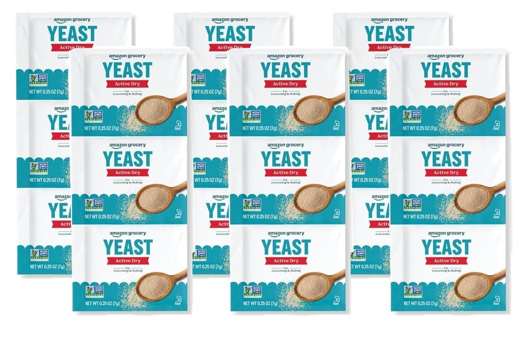 Amazon Fresh, Active Dry Yeast, 0.75 Oz, (Pack of 18)