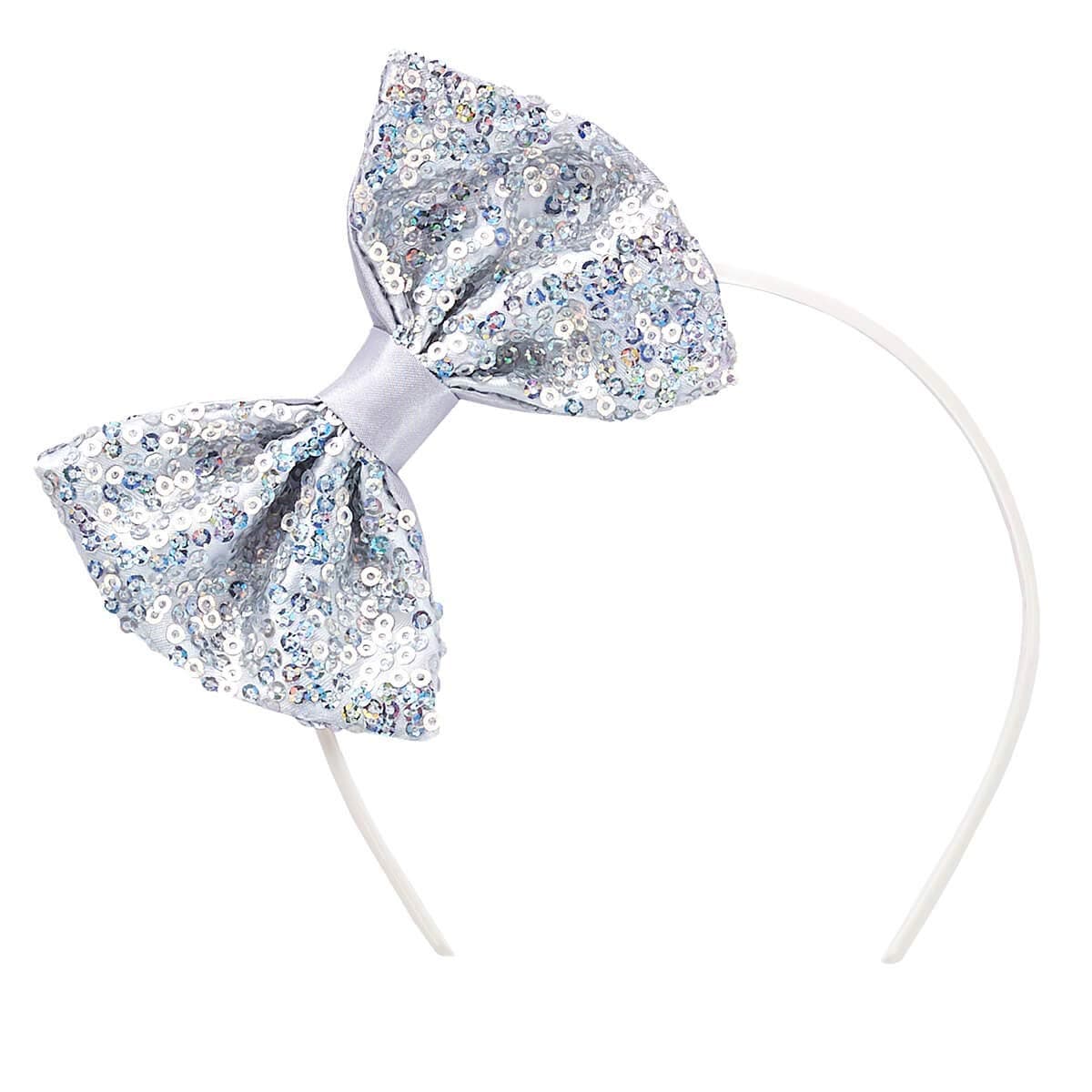 Build A Bear Workshop Silver Sequin Bow Headband