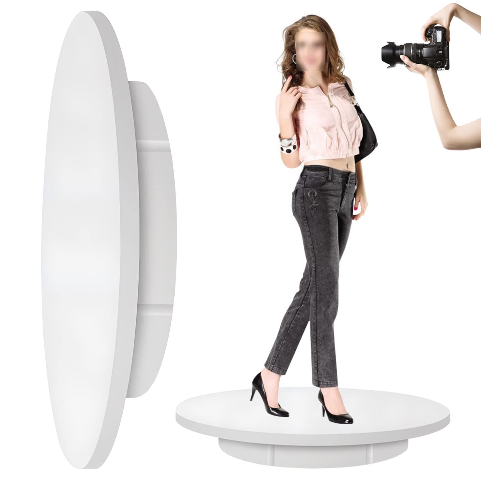 Motorized Rotating Display Stand, 360° Electric Rotating Turntable Display Stand, 220Lb Load, for Photography Products,White