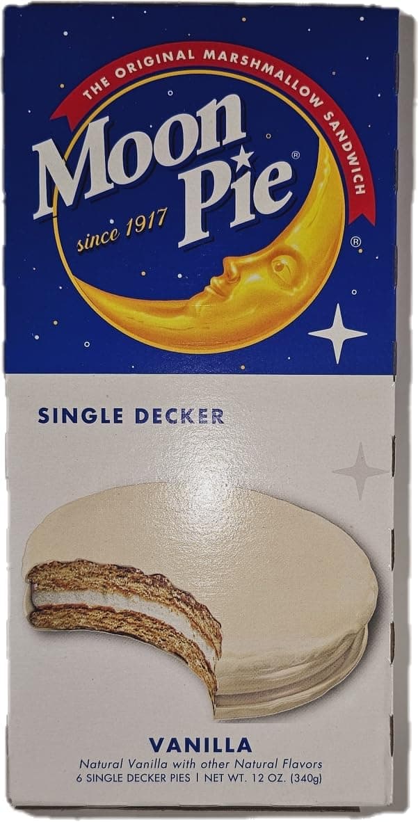 Single Decker Vanilla Marshmallow Pies, 6 count, 12 oz