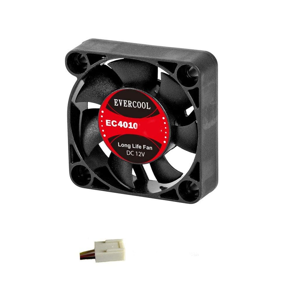 – Evercool 40mm 4cm 40x10 3 Pin 12 Volt PC Case Fan (M)