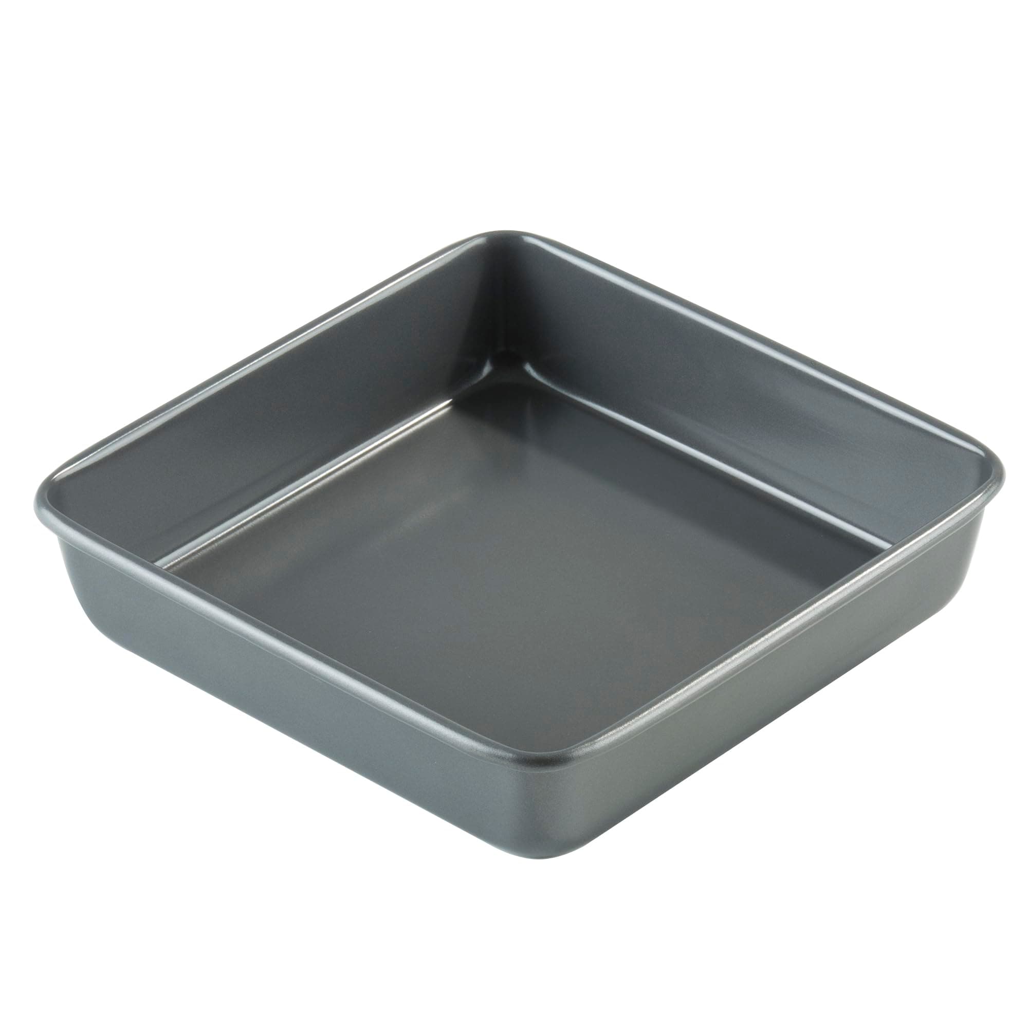 Square Cake Tin Premium Quality with Teflon's Silicone Coating, Black, 24cm