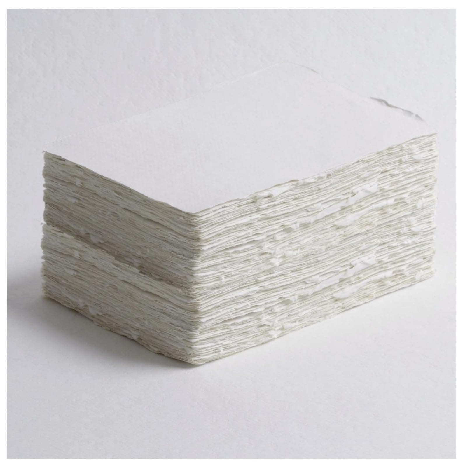 Handmade Deckle Edge Cotton Paper 30 sheets A6 Size 300 GSM White Color 100% Cotton Ecologically for Greetings Cards Invitions Calligraphy Wedding Stationery and Painting (A6 30 Sheets)