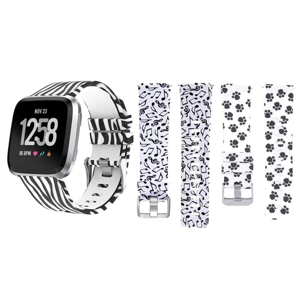 Compatible for Fitbit Versa Bands, Soft Safety Waterproof and Sweat Resistant Silicone Material, with Metal Buckle and Seamless Connection Design for Men Women Large Small, Colorful Choice.