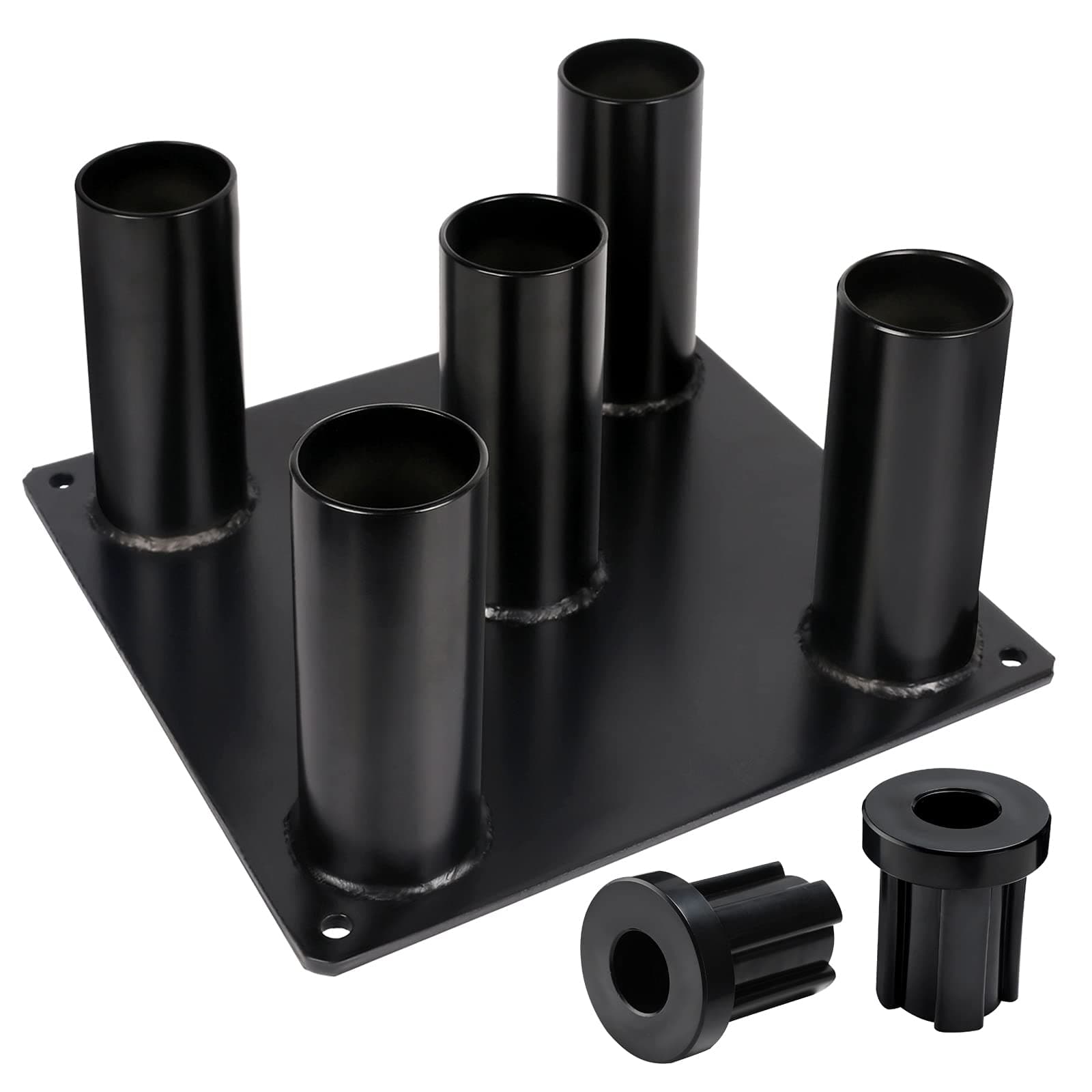 Eapele Barbell Storage Holder for 1" and 2" Olympic Bars EZ-Bars Trap Bars (5 Bars)