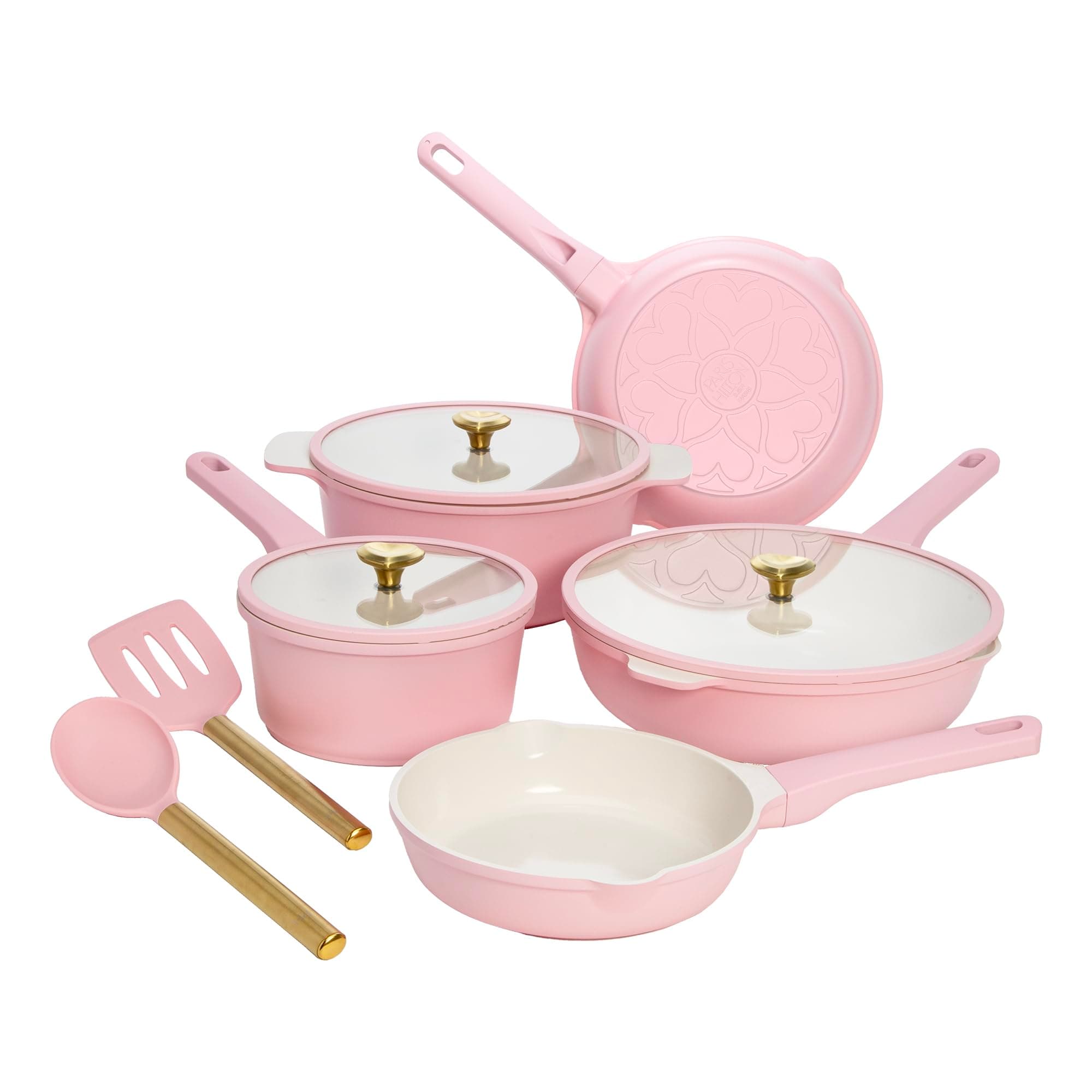 Paris Hilton Cast Aluminum Cookware Set, Pink