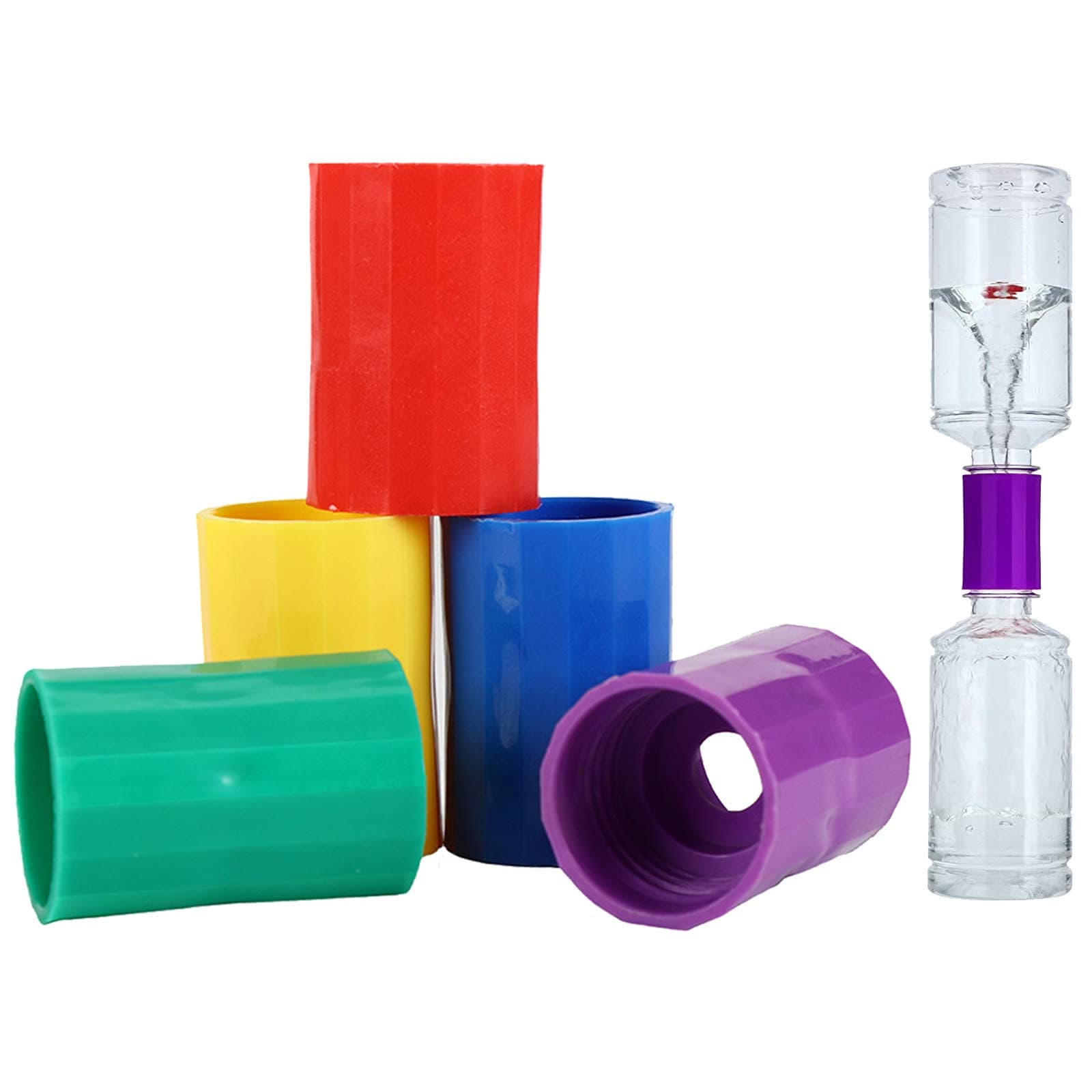 Tornado Toy, 5Pcs Tornado Bottle Connectors, Water Vortex Tornado Maker Tube, Tornado in a Bottle Transfer Connector for Scientific Experiment and Test