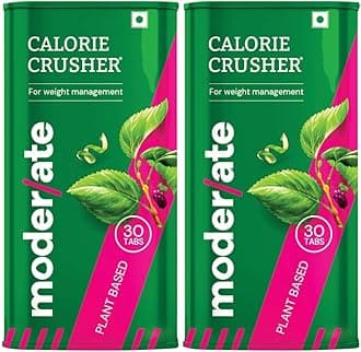 - Moderate Calorie Crusher | Berberine + White Mulberry Leaf | GLP-1 Activator | Supports Weight Management & Metabolism | Natural Carb Blocker & Appetite Support | Ayurvedic Tablet | 30 Tabs (Pack of 2)