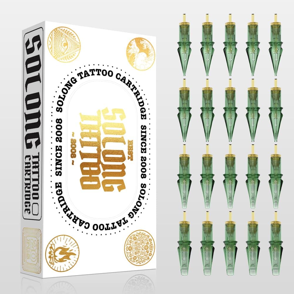 Tattoo Elite #10 Bugpin 3-Needle Round Liner Extra Long Taper Cartridges - 20-Pack, Compatible with All Tattoo Pens, Ideal for Fine and Precise Line Work(EN01S-20-1003RL-X)