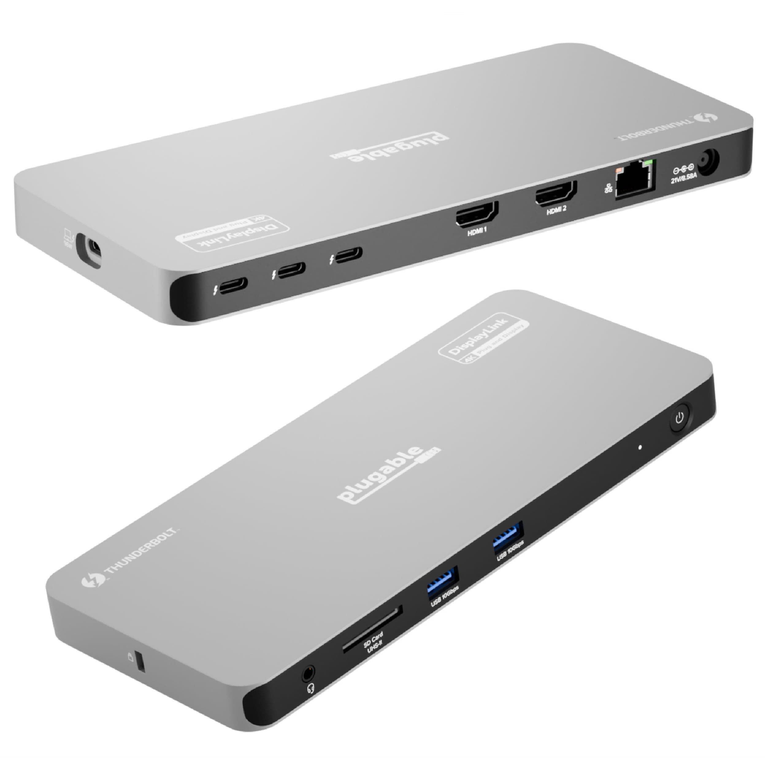 Thunderbolt 4 Dock for Quad Monitors 100W, Thunderbolt Docking Station Connects up to Four 4K Monitors for Windows and Mac Laptops, 2x HDMI, 4x Thunderbolt 4/USB C, Driver Required TBT-6950PD