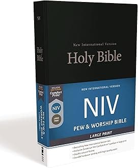 NIV, Church Bible (Pew Bible), Large Print, Hardcover, Black, Comfort Print