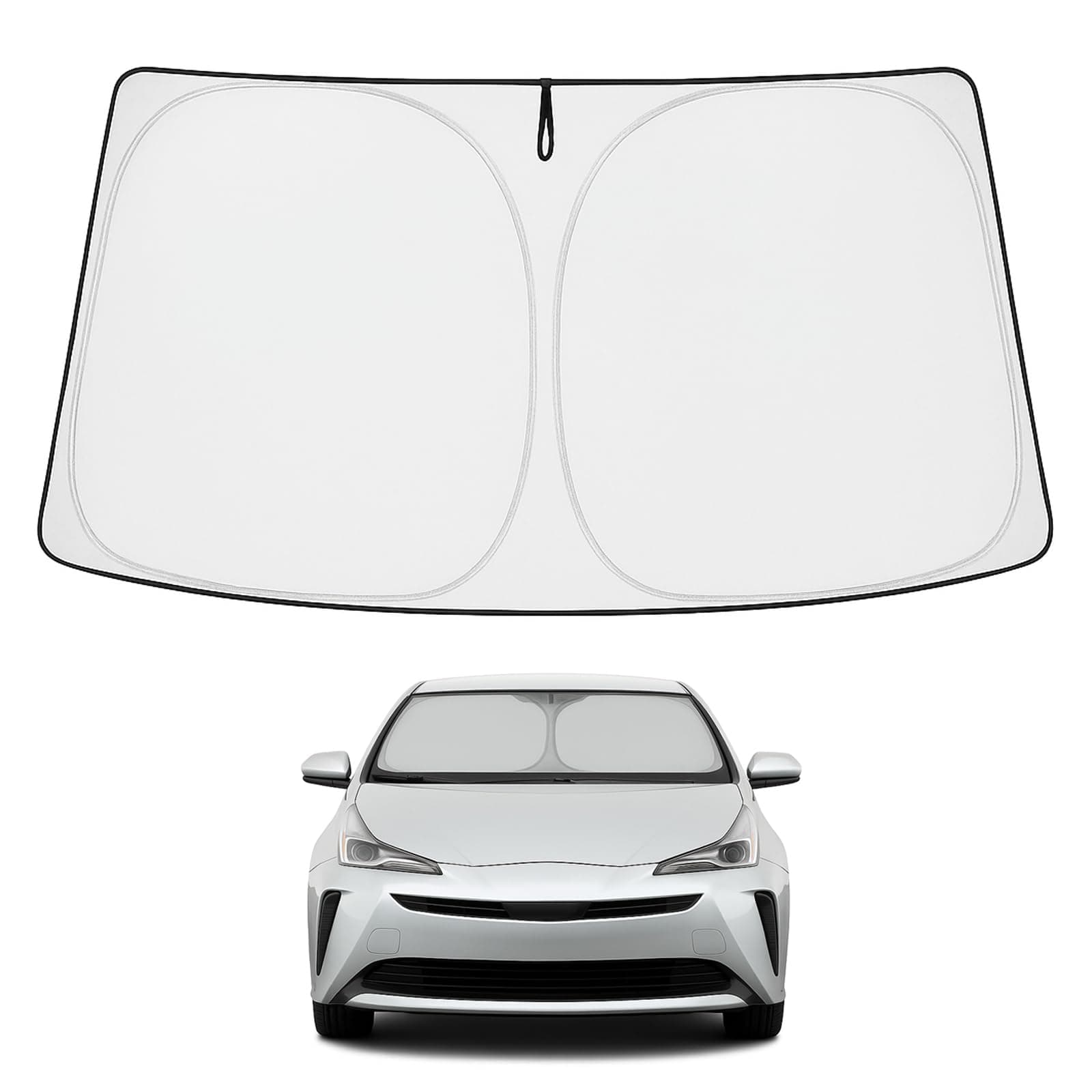 Proadsy Front Windshield Sun Shade Foldable Sunshade Protector Custom Fit 2016-2022 Toyota Prius Hatchback (NOT for Prius C or Prius V) Accessories 2023 Upgrade