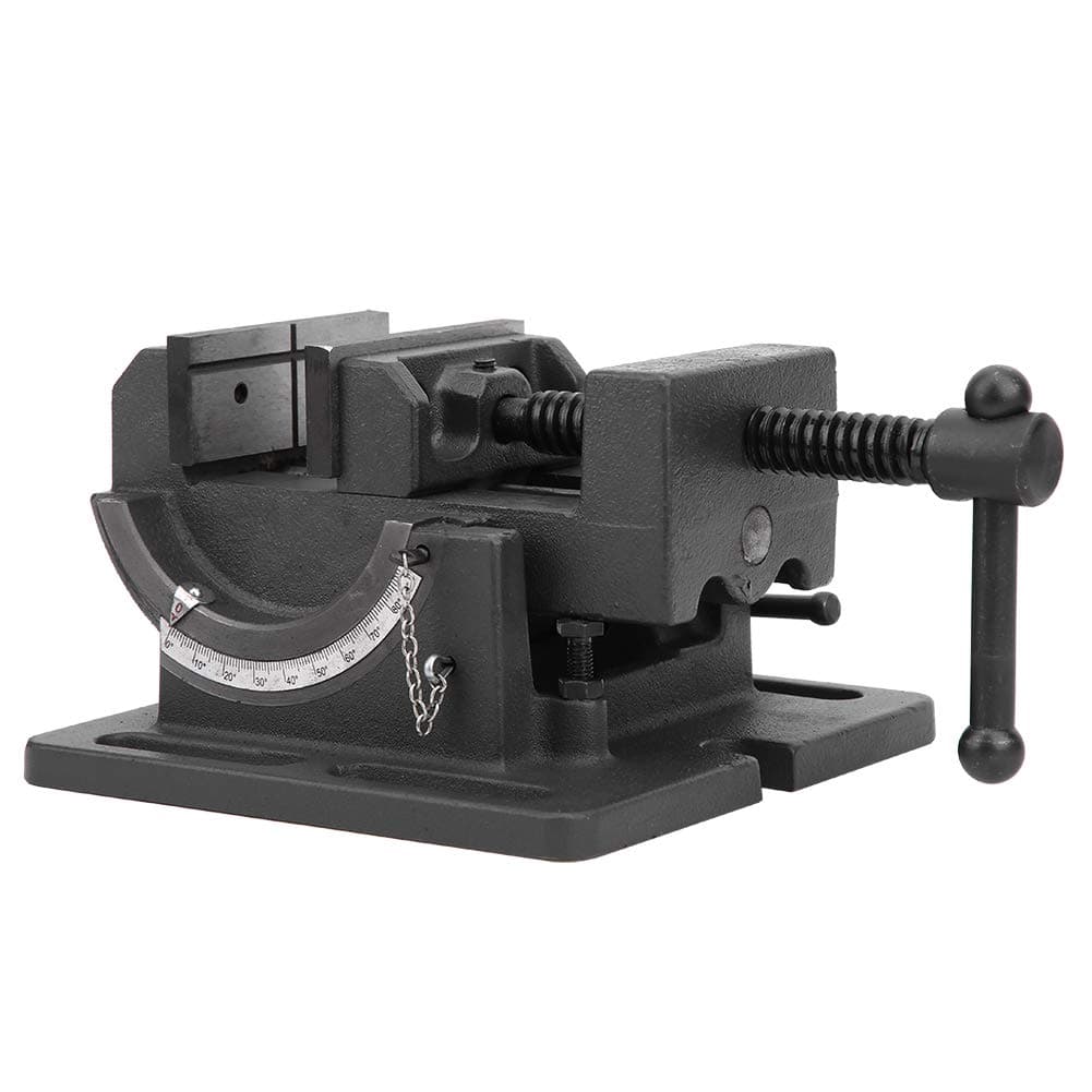 Professional Cast Iron Drill Press Vise, Milling Machine Column Clamp, Corrosion-Resistant Metal Bench Holder with Adjustable Jaws