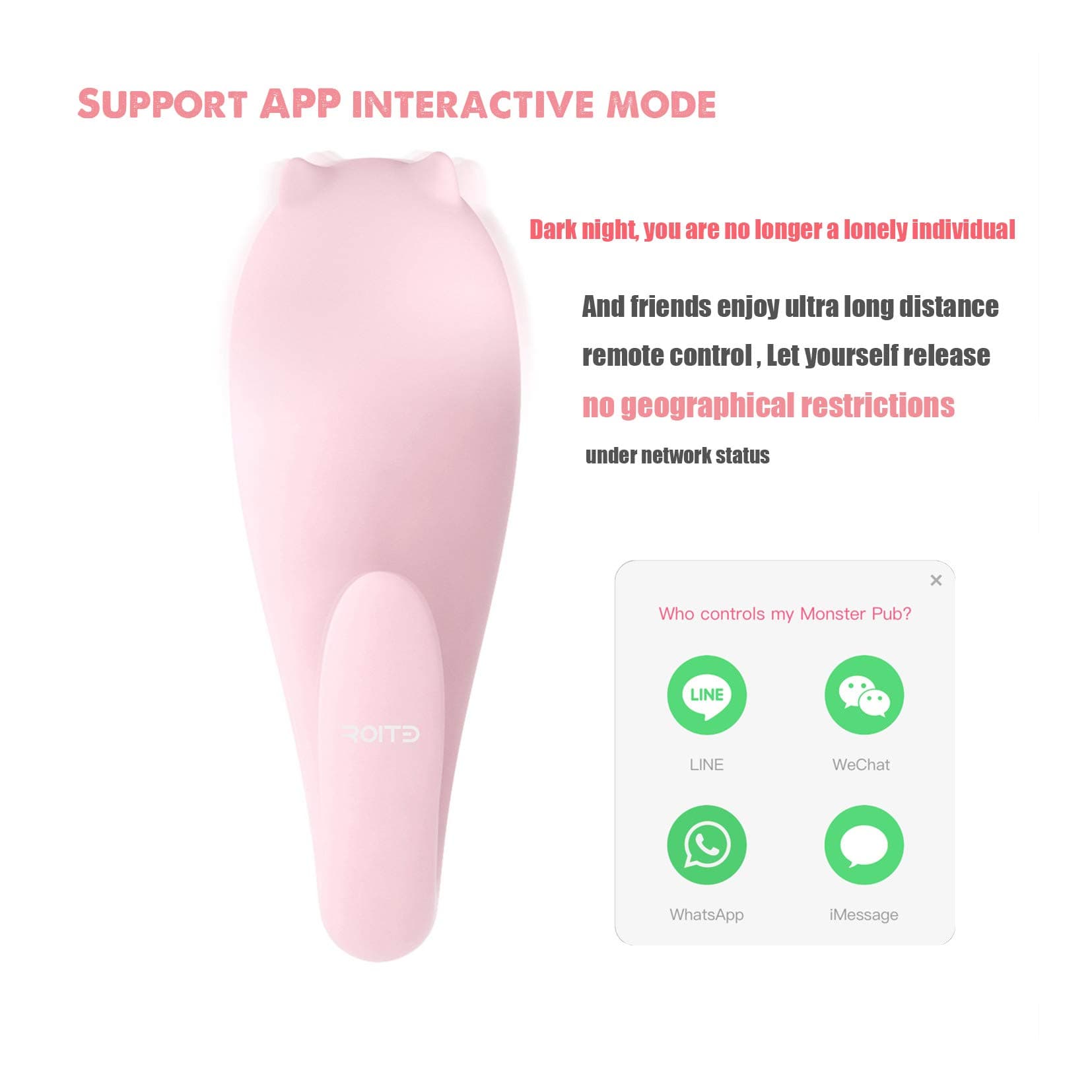 Novelty Bluetooth Smart App Remote Wireless Network Ultra Long-Distance Control Jump Toys Fitness and Release Pressure for Couple Gift(Pink) -USA Shipment