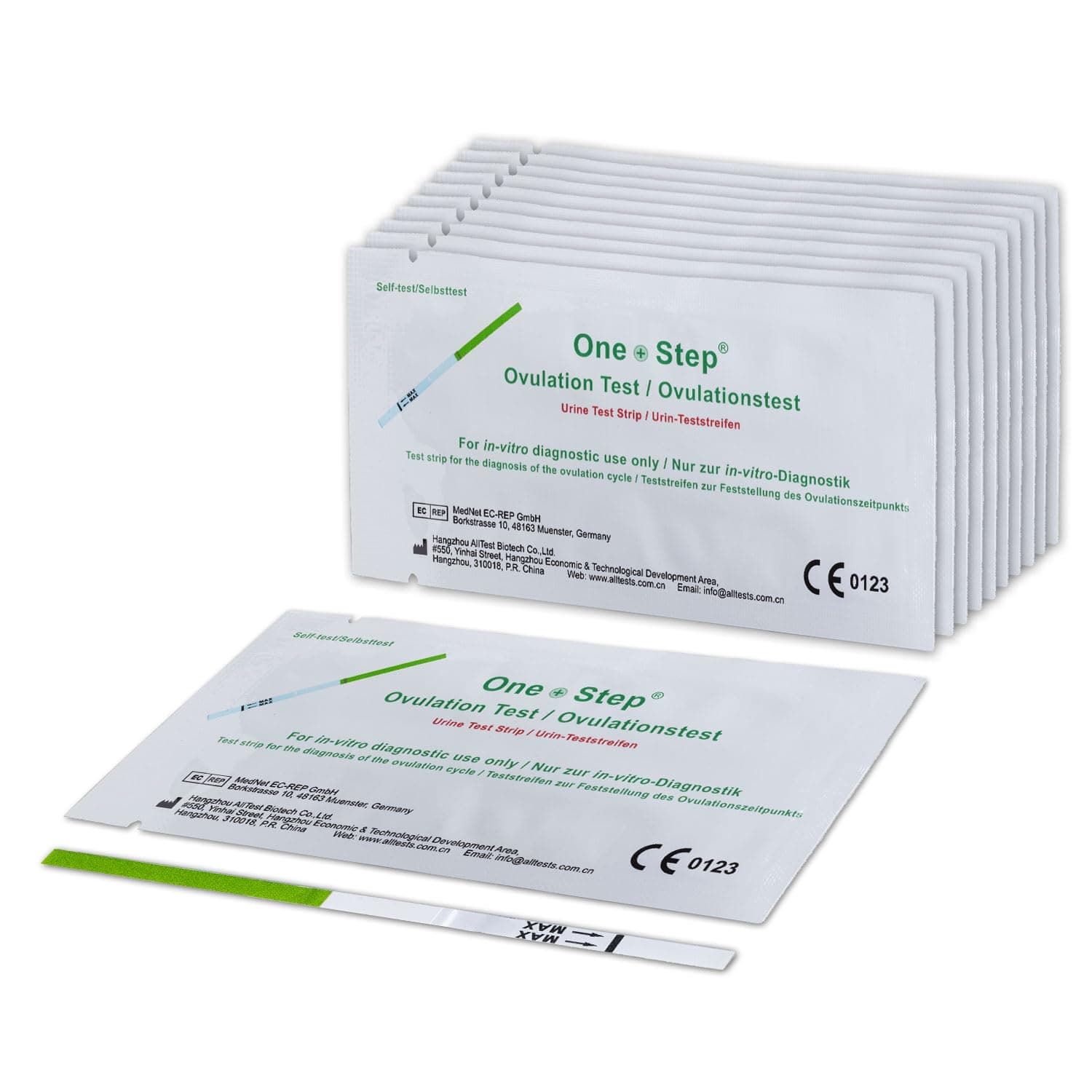 One Step 20 x Ovulation Strips 20miu/ml Test Kit Sensitive Fertility Predictor Testing Sticks (Wide Width)