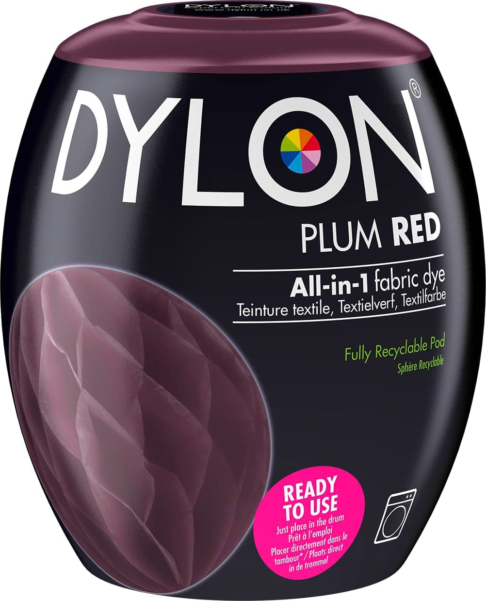 Dyron Machine Fabric Dye Pod Plum Red