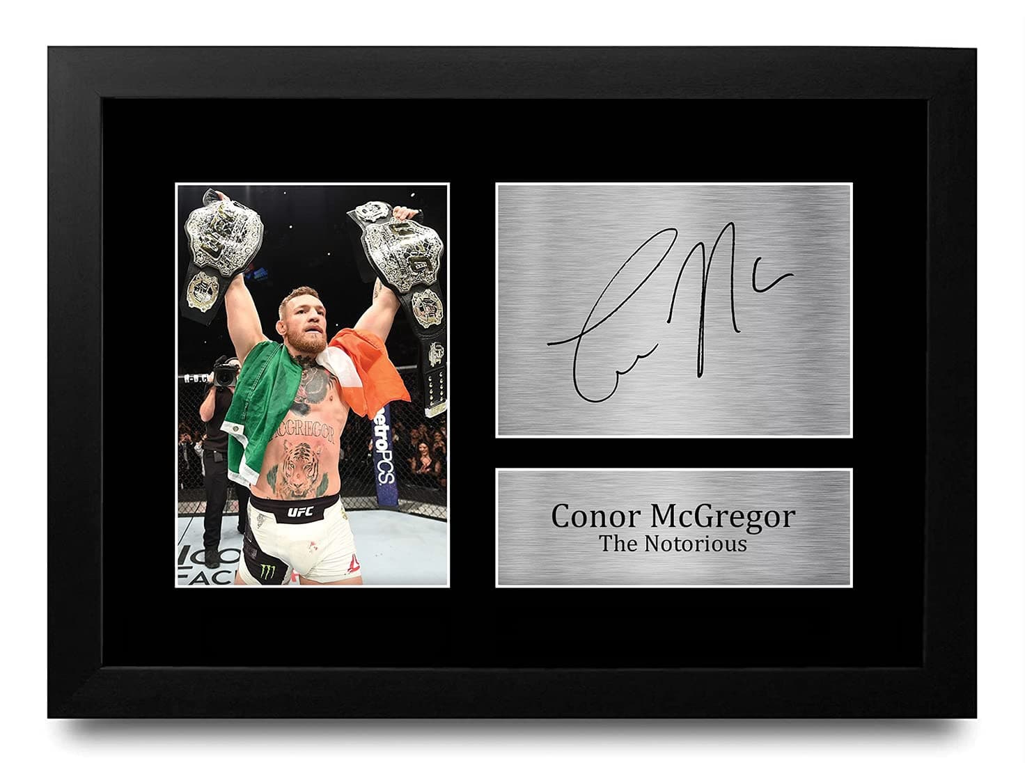 HWC Trading FR Conor McGregor Gift Signed FRAMED A4 Printed Autograph UFC Gifts Print Photo Picture Display