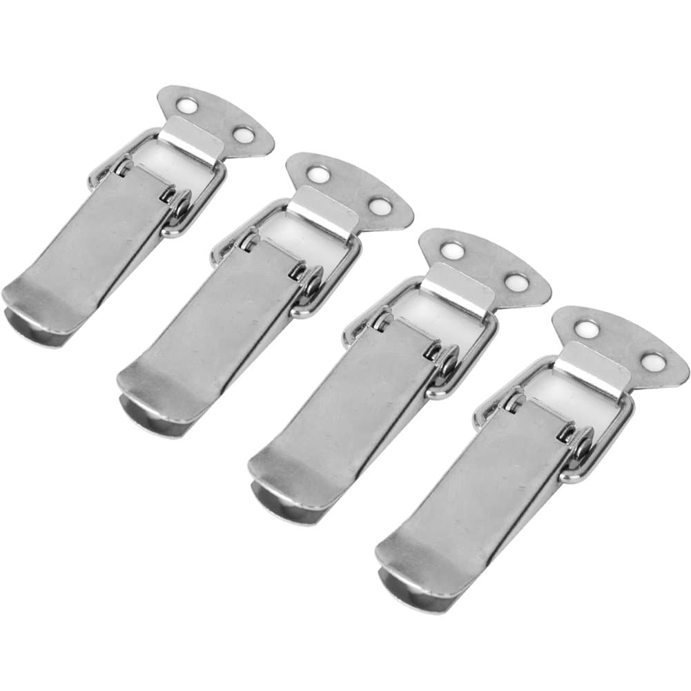 Stainless Steel Spring Loaded Toggle Latch Catch Clamp Clip Hasps for toolbox Chest,Trunk,Case,Box with 4 pack