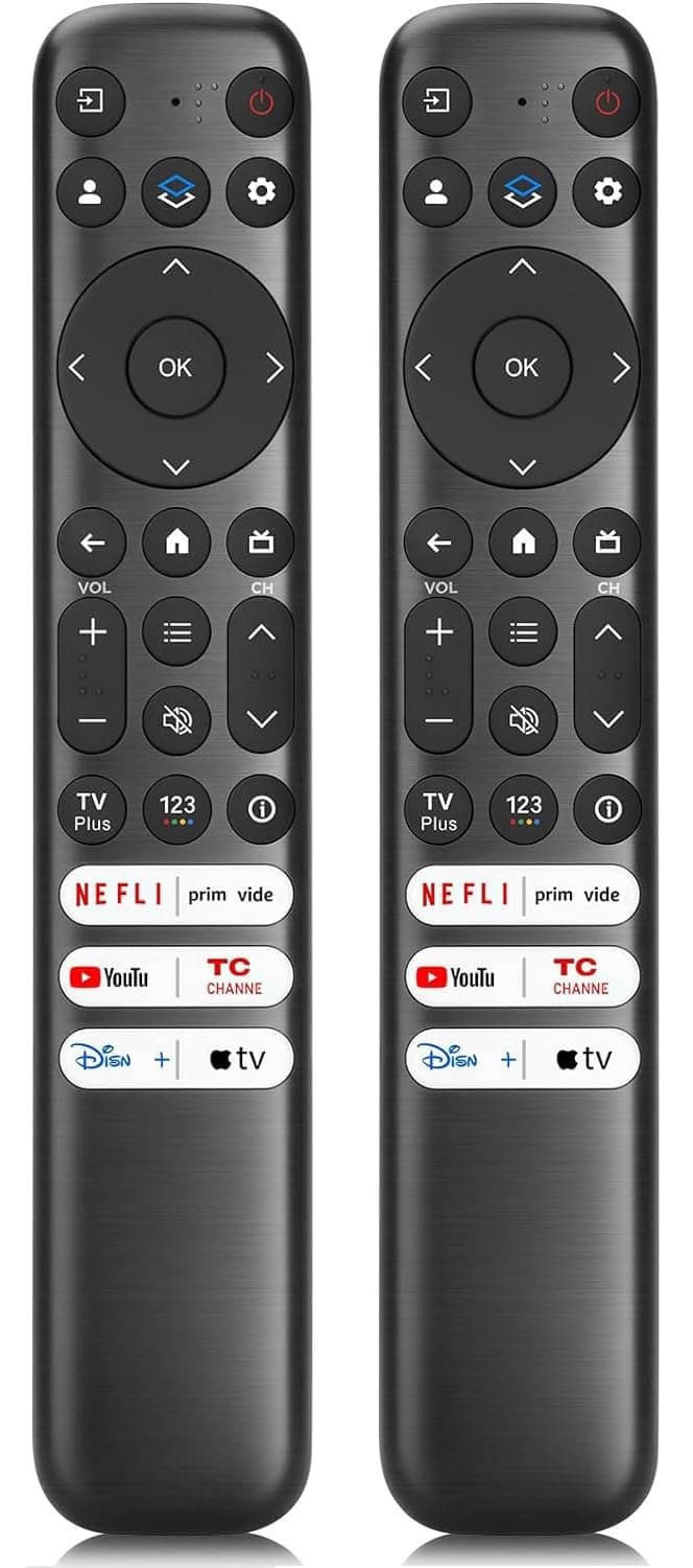 2Pack Remote Control for TCL Google-TV LED UHD QLED FHD HDR Smart TVs, Replacement Remote RC813 for Q550G Q650G Q670G Q750G QM850G S370G S450G S470G S550G (NO Voice)