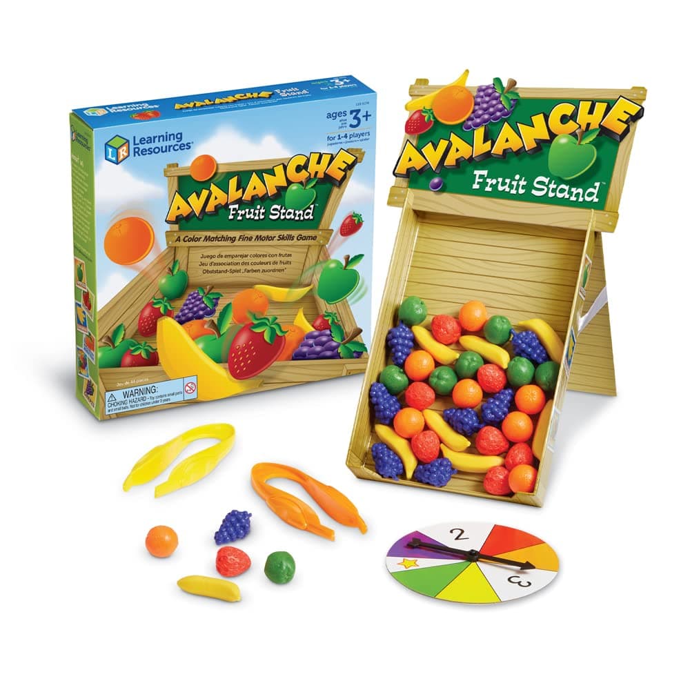 Learning Resources LER 5070 Avalanche Fruit Stand Colour & Fine Motor Skills Game, Multicoloured