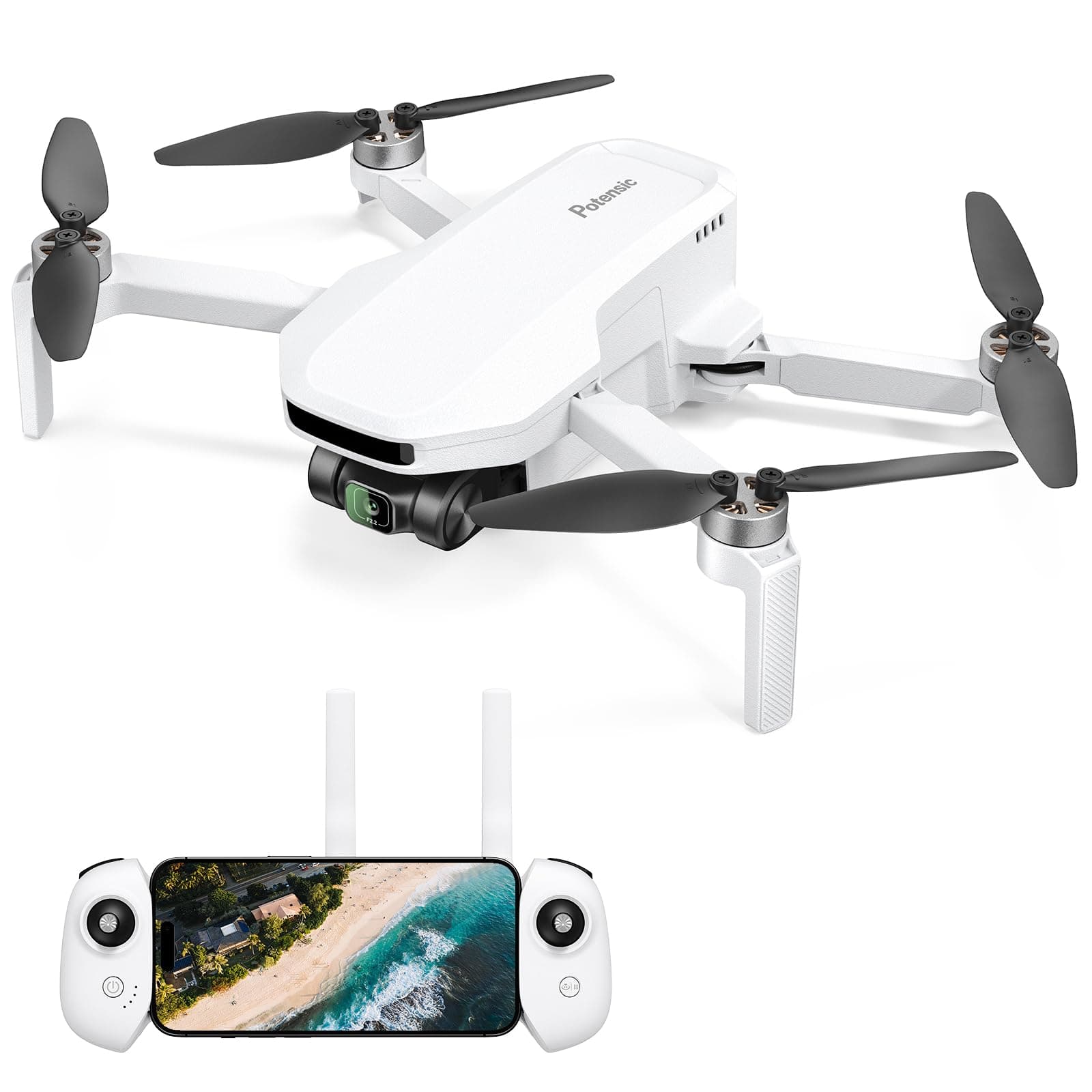 Potensic ATOM LT GPS Drone Under 249g, 40min Long Flight, EIS 2.5K Camera, 4km FPV Gearbox, Brushless Motor, Precise Automatic Return, for Adults Beginners