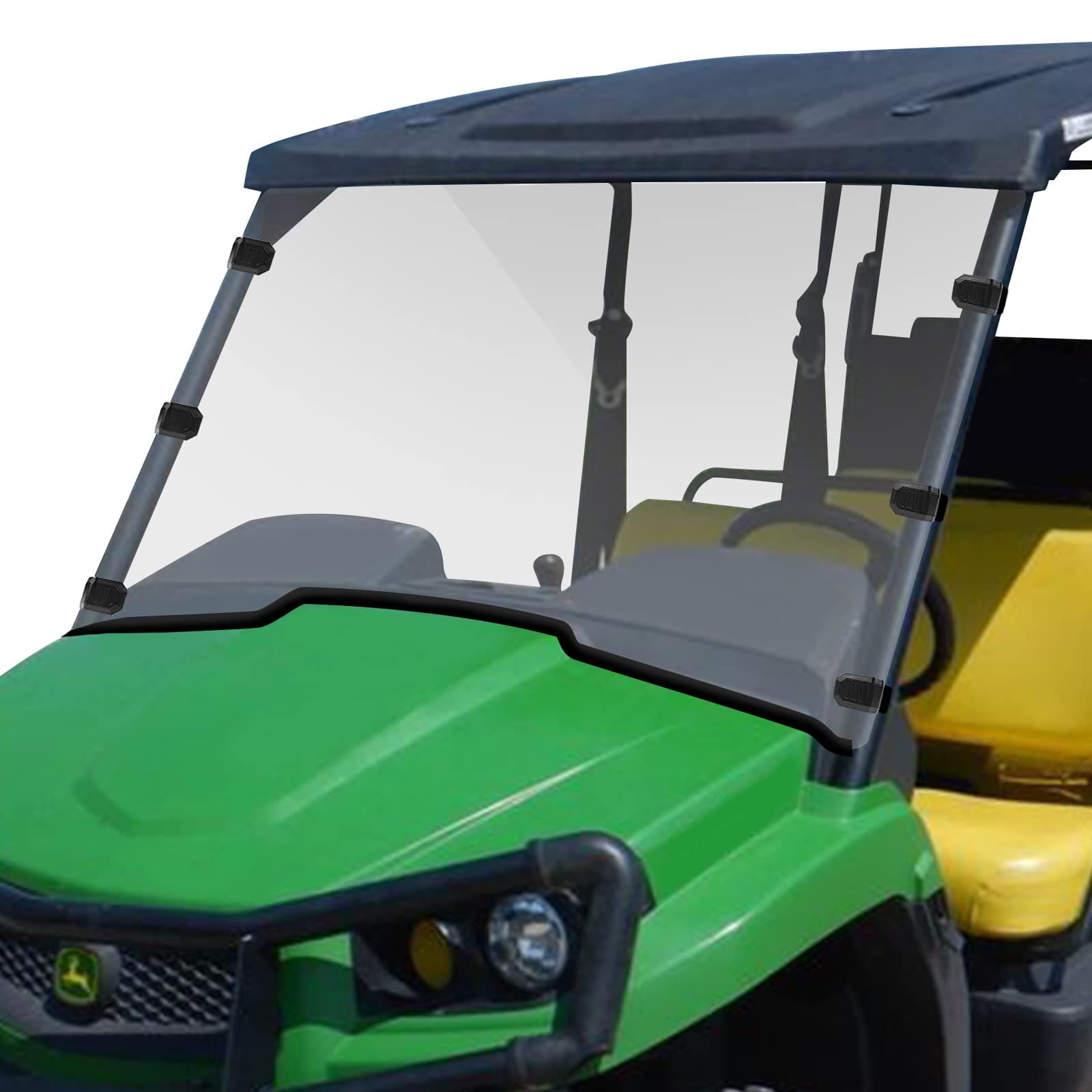 StarknightMT UTV Front Full Windshield Compatible with Gator XUV 550 560 560E 590E 590i 590M Used with Tops,Hard PC Clear Scratch Resistant Windshield