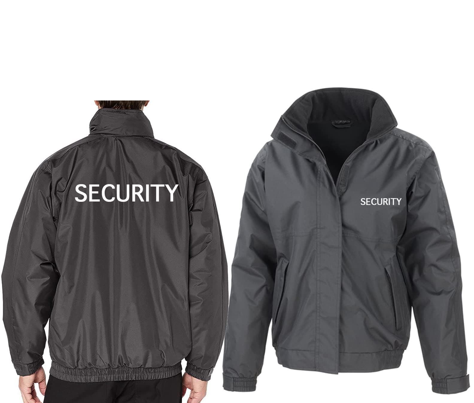Security' Printed Doorman Bouncer SIA Black Waterproof Windproof Jacket