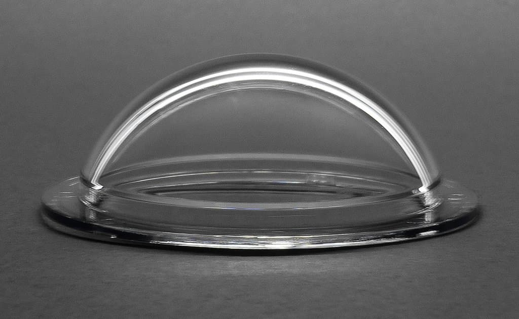 JMX Acrylic/PC CCTV Camera Dome Cover Security Camera Housing Skylight Window Pet Dog Fence Window (1.8 Inches, Transparent)