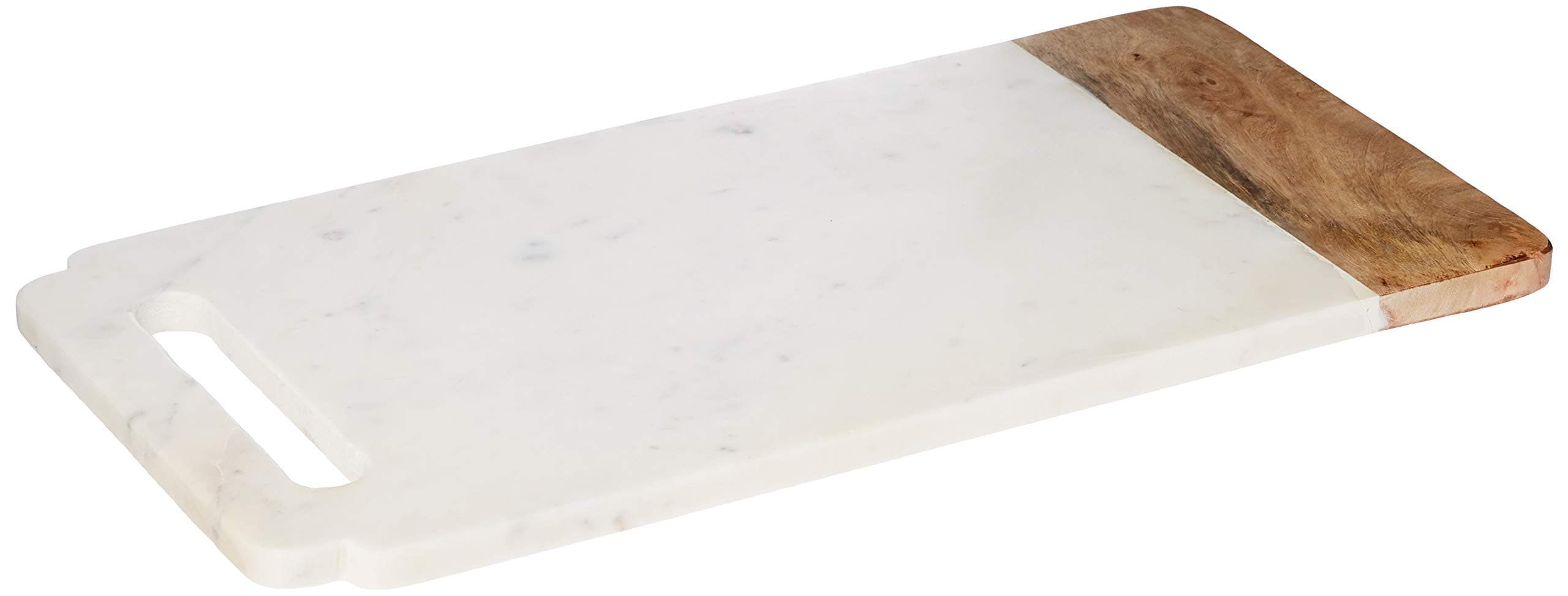 International Creative Home Taj Elite with Mango Handled Board, Marble, Marble, 18" x 9"