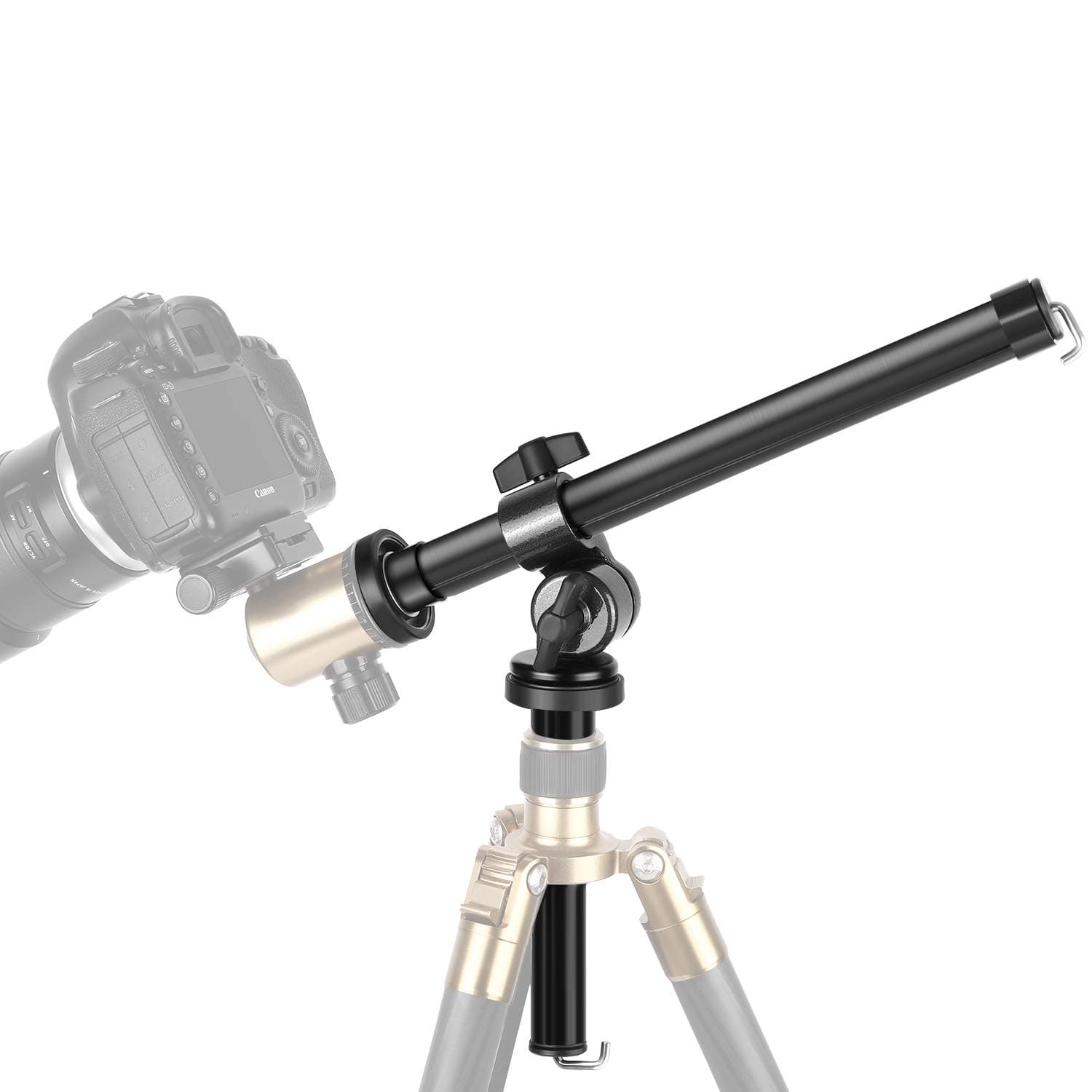 Neewer 10094809 Camera Tripod Boom Arm: External Multi-Angle Center Column Extension Arm for Studio Outdoor Macro Over Head Shooting (32cm Length, 5kg Load Capacity, 25mm Tube Diameter, Ball Head Not Included),Black