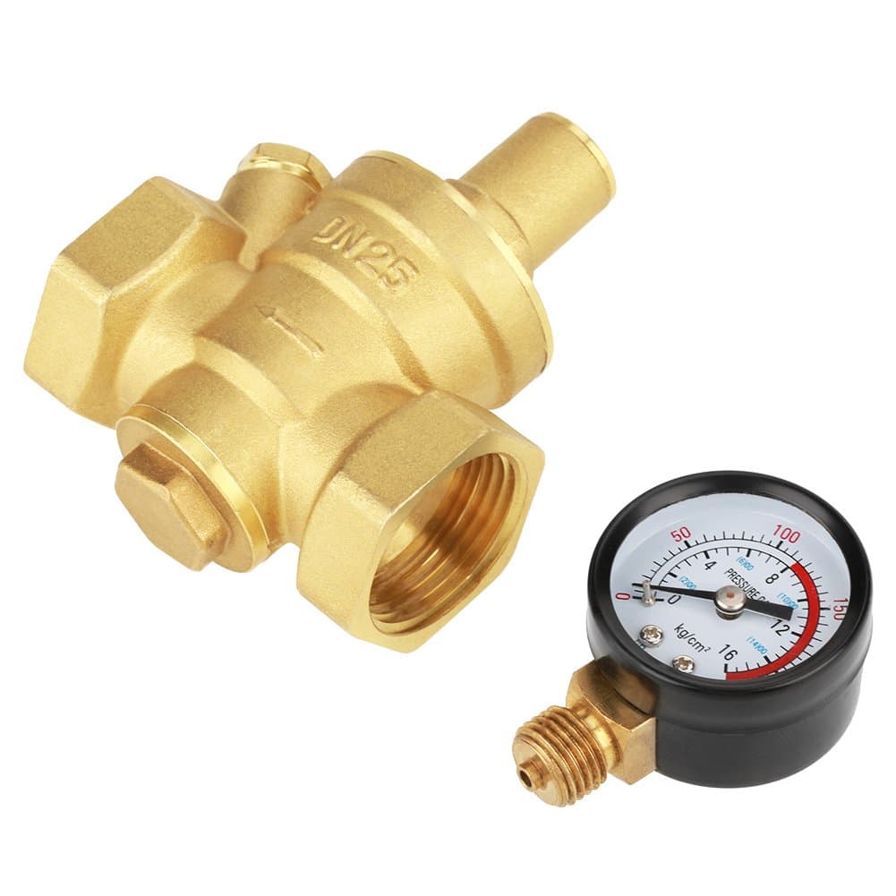 DN25 Adjustable Brass Water Pressure Reducing Regulator Valves With
