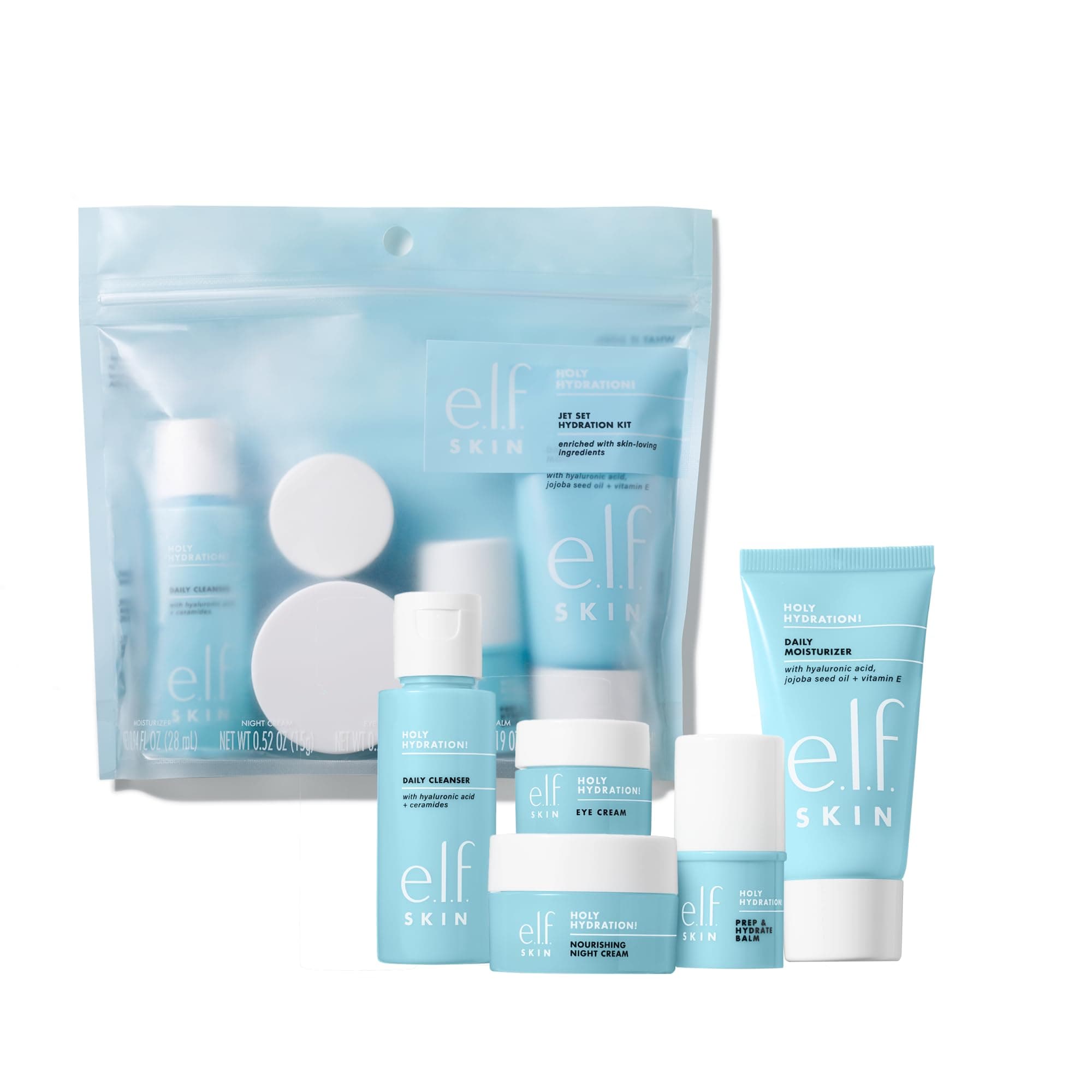 e.l.f. SKIN Holy Hydration! Jet Set Hydration Kit, Travel Friendly Hydrating ...