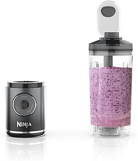 Ninja BC251GY Blast Max Personal Cordless Blender for Smoothies, Blend, Ice Crush, 22 oz. Twist & Go Vessel, Gray - Certified Refurbished