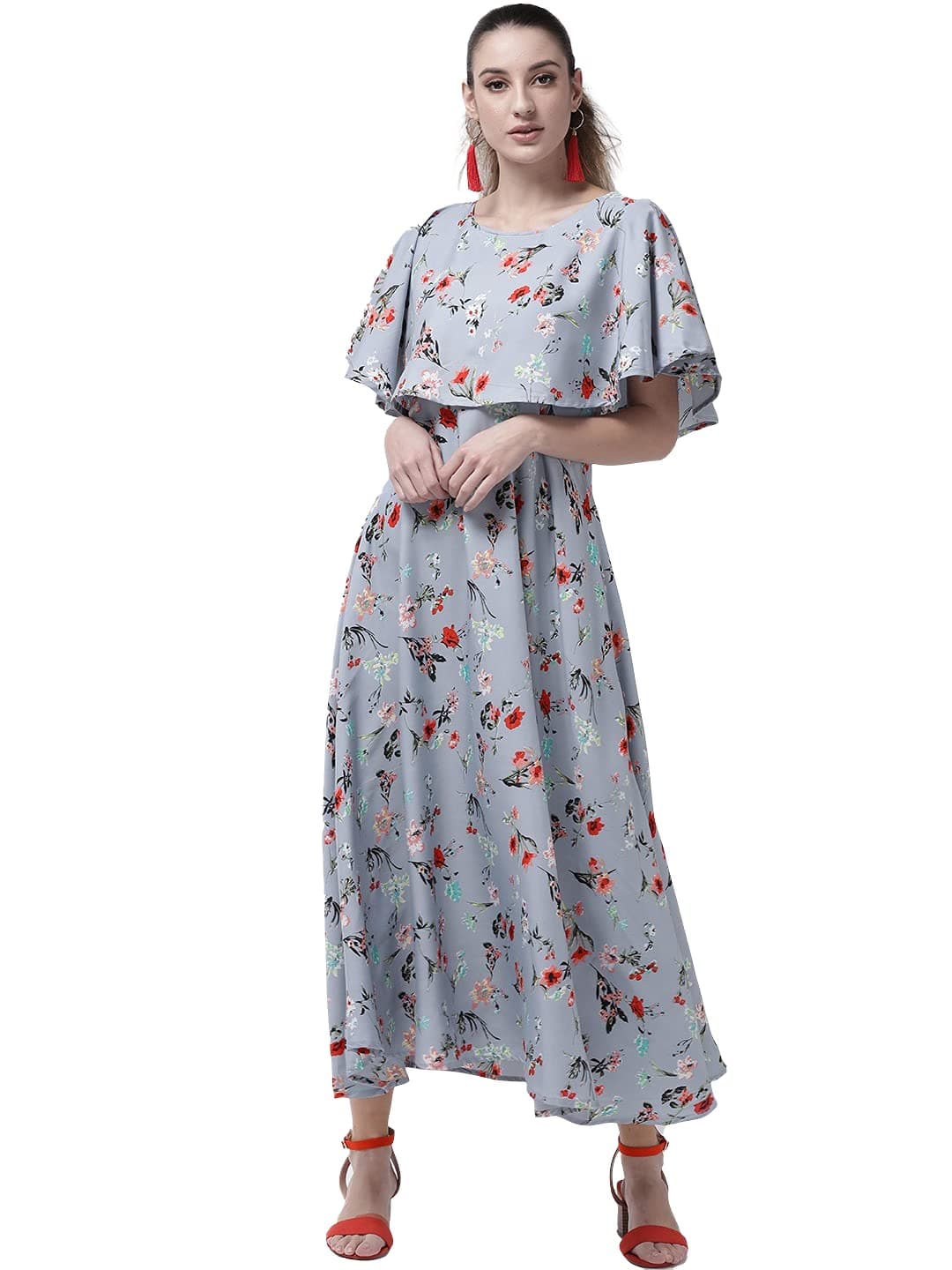 Women's Floral Printed Maxi Gown