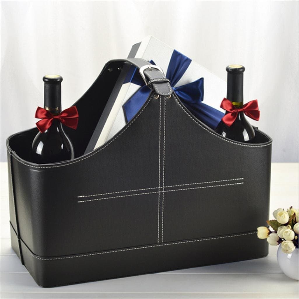 KKLL PU leather gift baskets Christmas Send gift packing Storage bag , 3