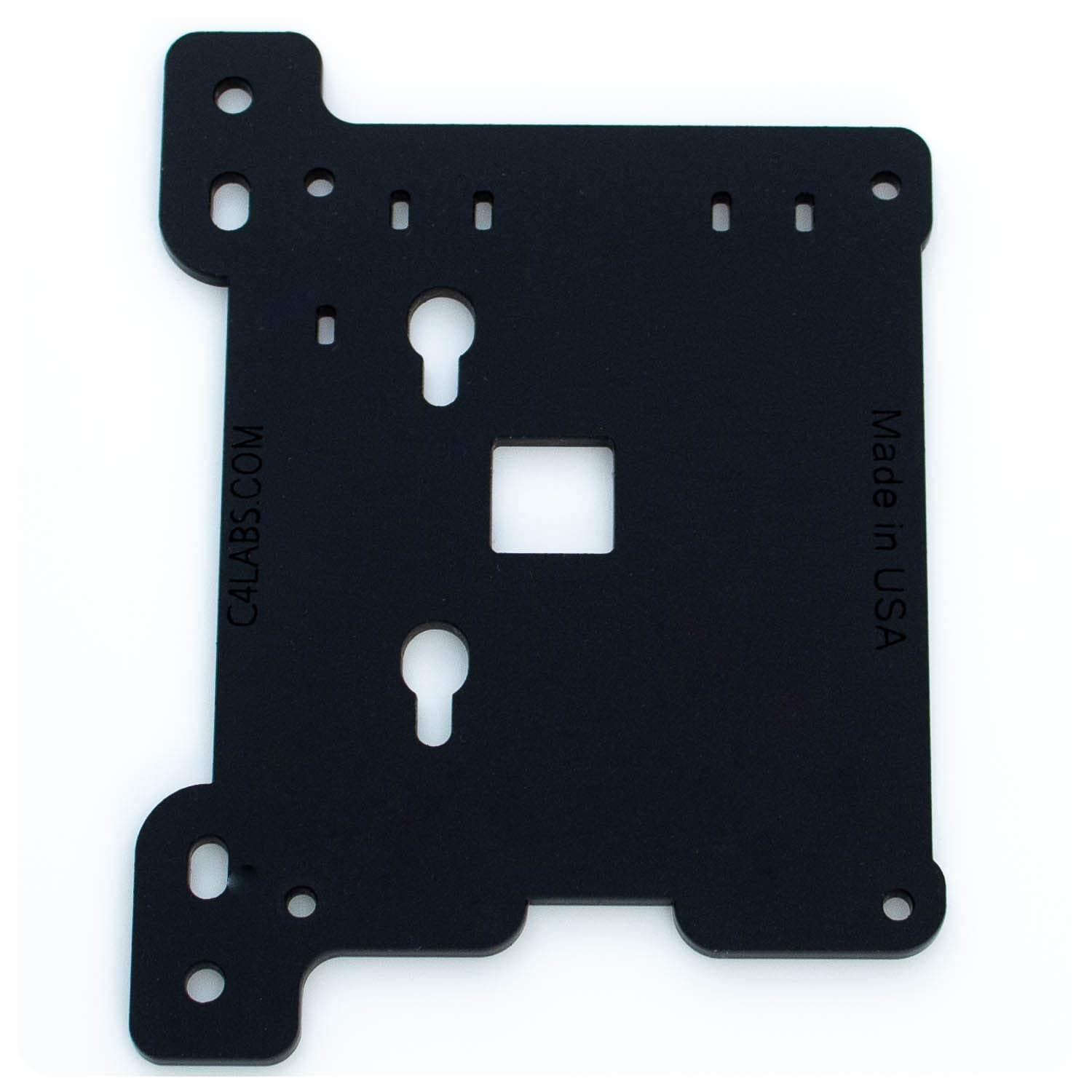 Zebra VESA Arm Mounting Plate - Acrylic - for Raspberry Pi5, 4 B, 3B+, 3, Pi 2, and Pi B+ Arduino: Black