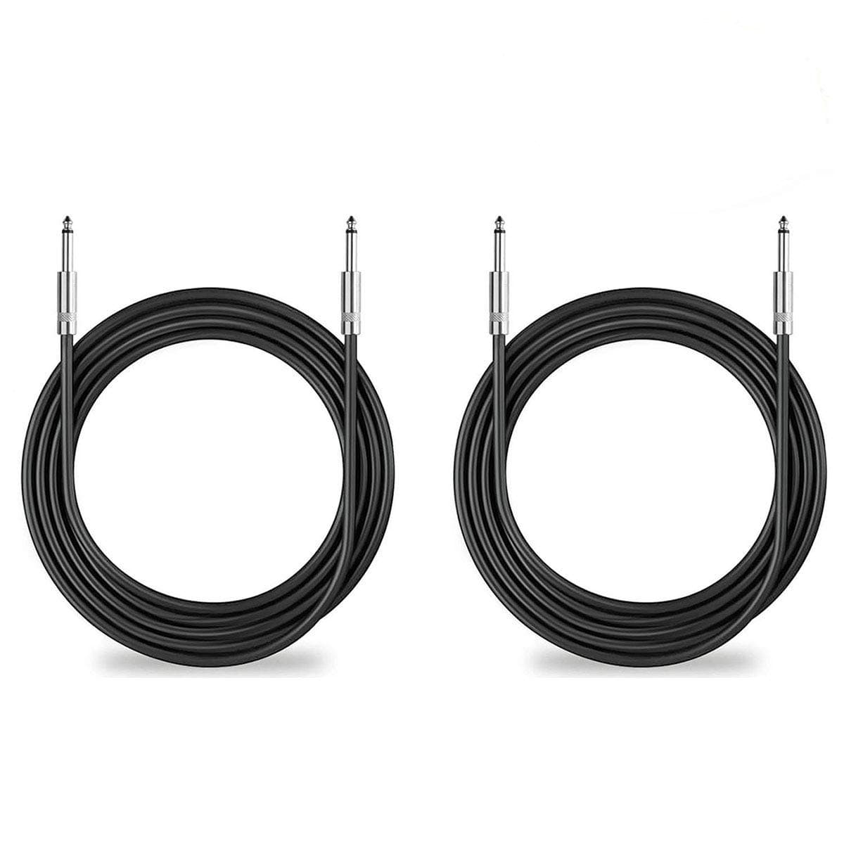 2Pack 25 ft Speaker Cables, True 12AWG Patch Cords, 1/4 Inch Male DJ/PA Audio Speaker Cable 12 Gauge Wire