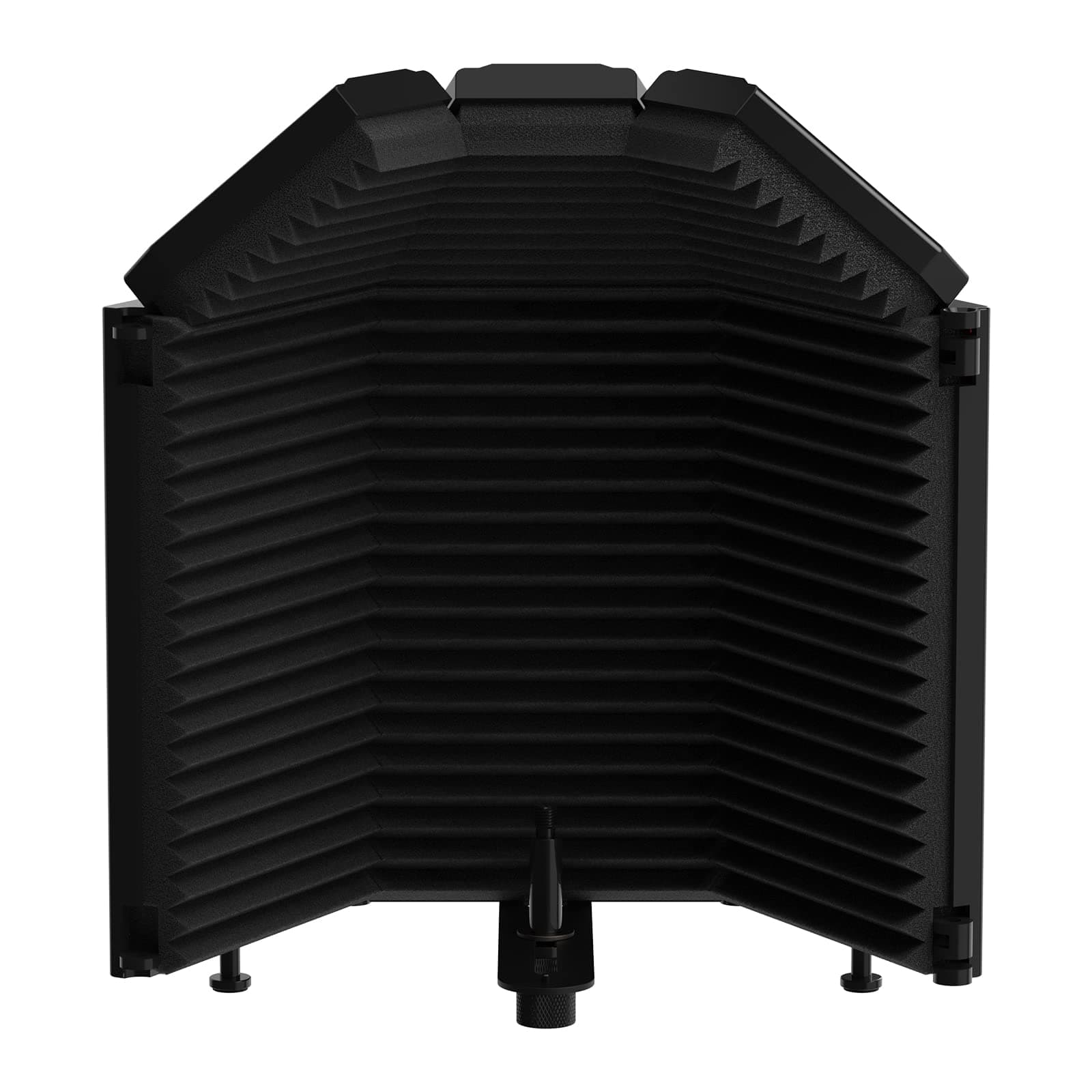 XTUGA Recording Microphone Isolation Shield, High Density Absorbent Foam 3 Panels to Filter Vocal,Top Enclosed Foldable Soundproof Cover for Condenser Studio Equipment MIS01