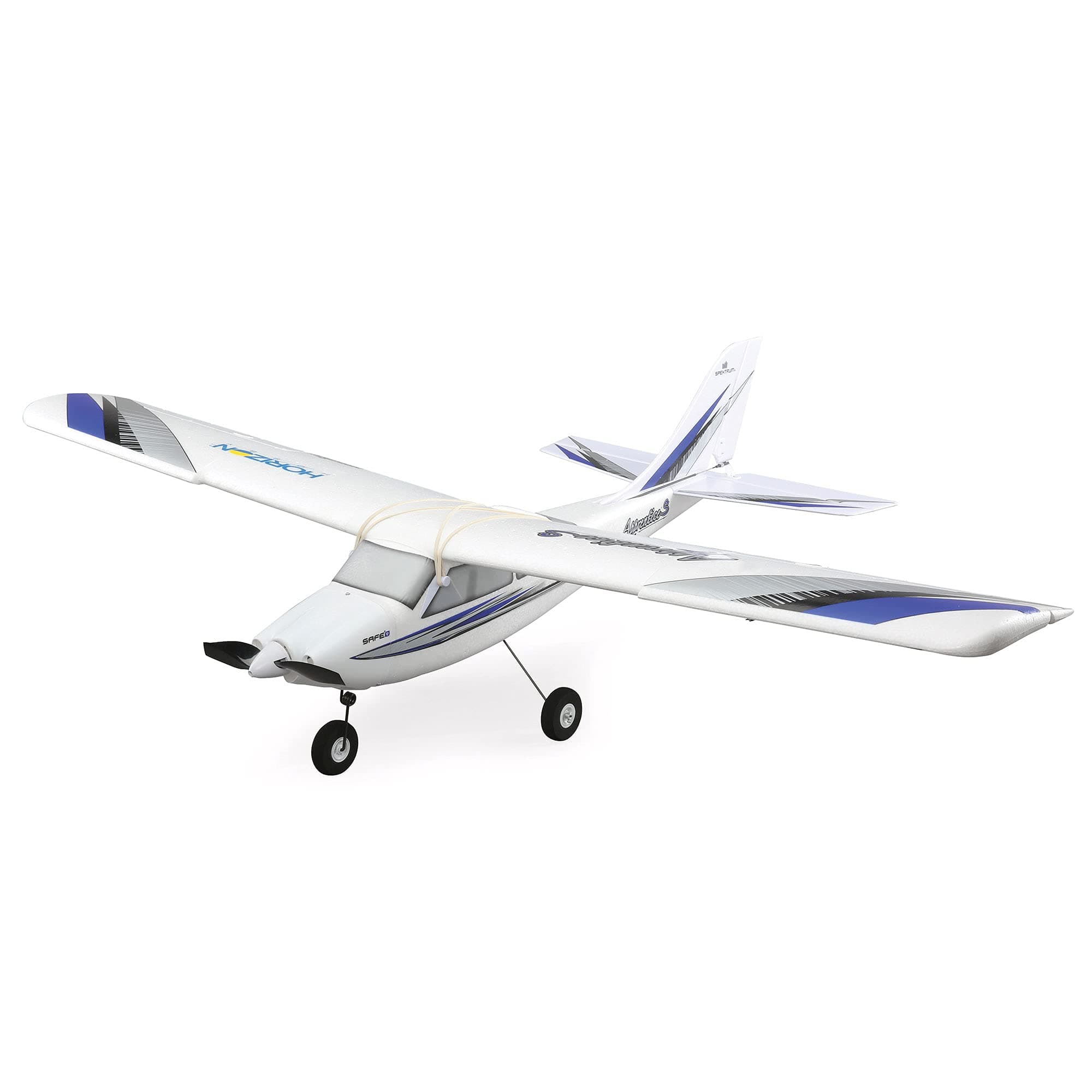 HobbyZone RC Airplane Apprentice S 2 1.2m BNF Basic (Transmitter, Battery and Charger Not Included) with Safe, HBZ31500 Blue/White