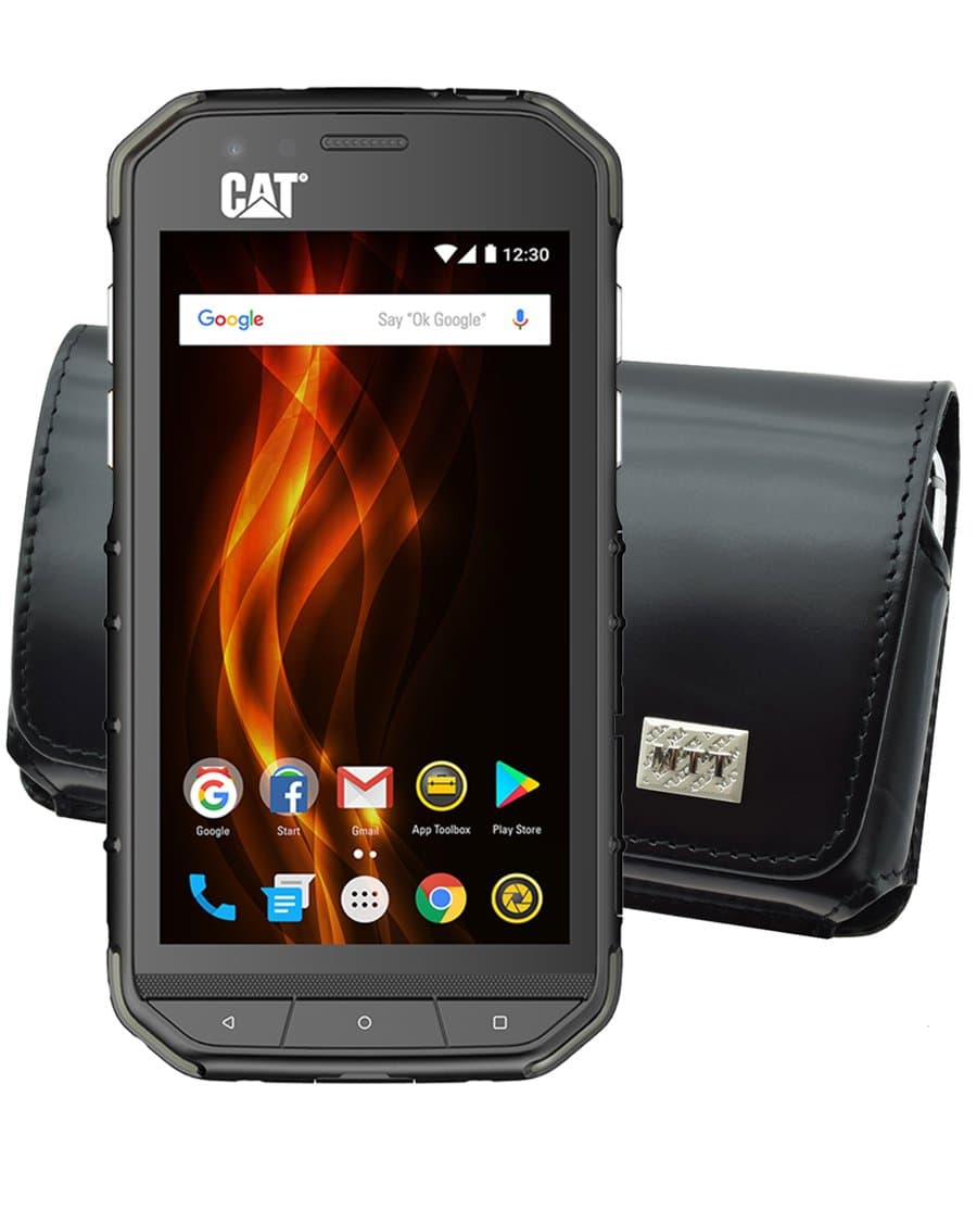 MTT horizontal case for caterpillar CAT S31, horizontal case, leather mobile phone case with clip and safety loop