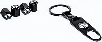 Premium Car Tyre Valve Cap Air Cap Car Tyre Valve Stem Cap Air Covers with Keychain Compatible for All Tata Cars Black