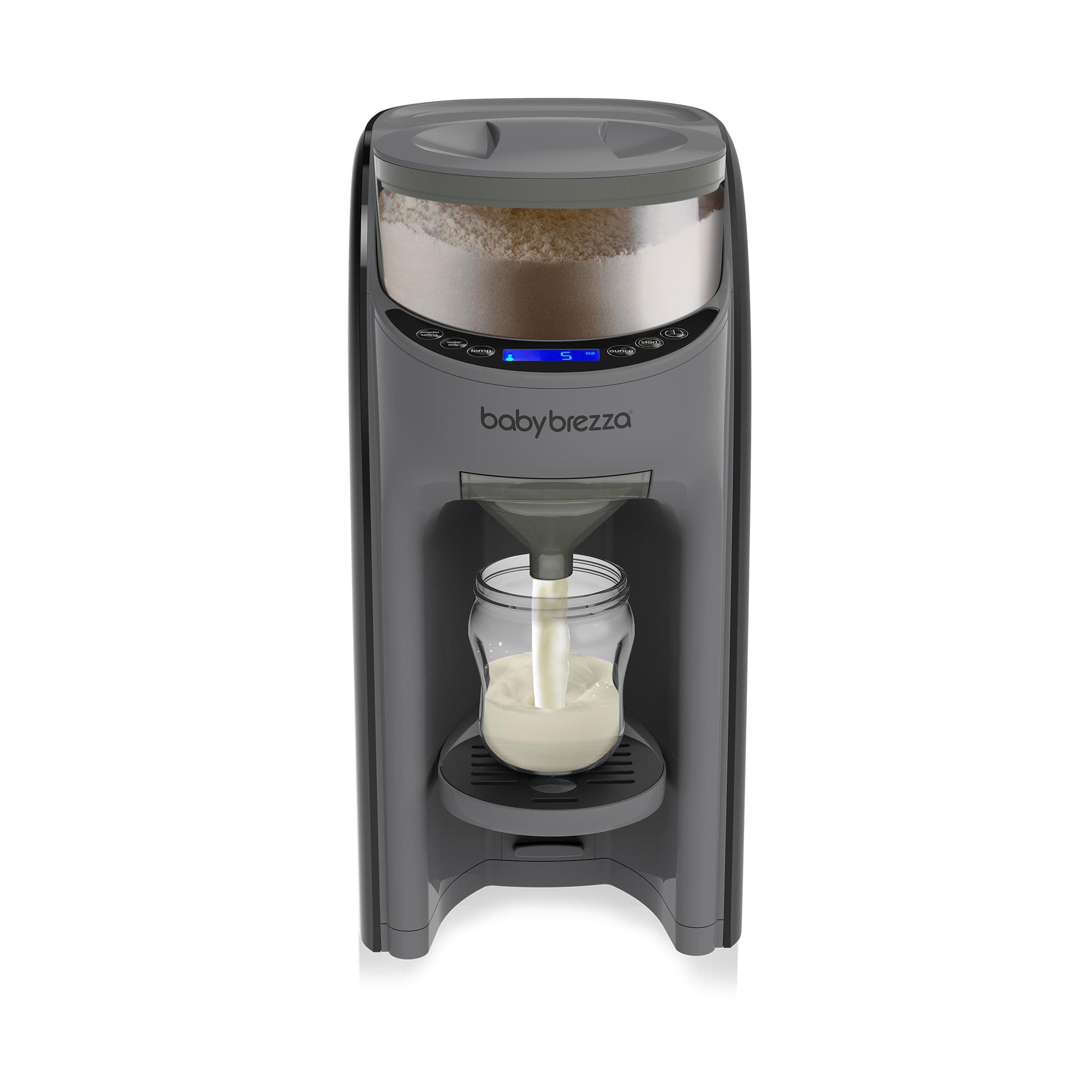 Baby Brezza Formula Pro Advanced Formula Dispenser Machine - Automatically Mix a Warm Formula Bottle Instantly - Easily Make Bottle with Automatic Powder Blending, Charcoal